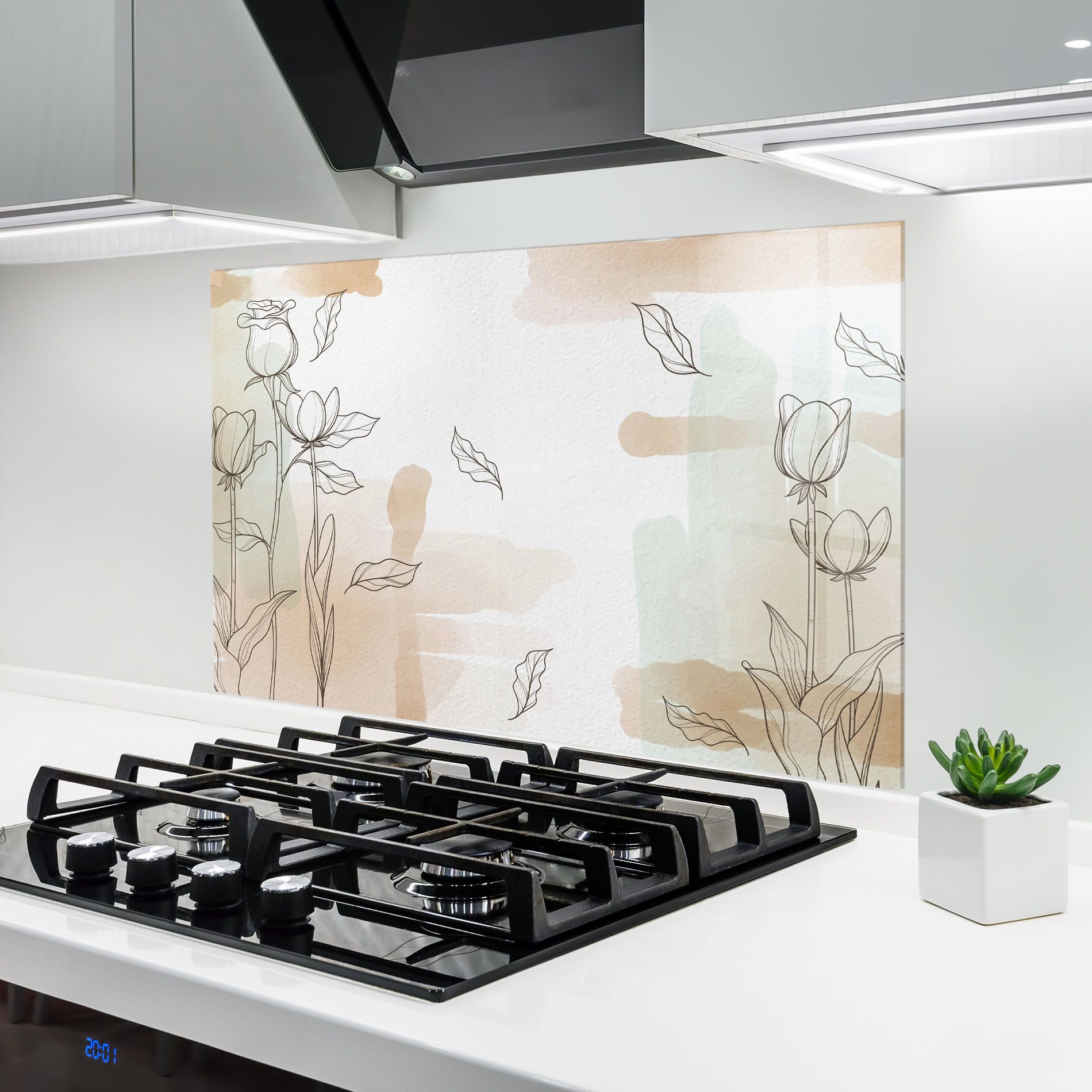 Brown Line Flower mockup 6