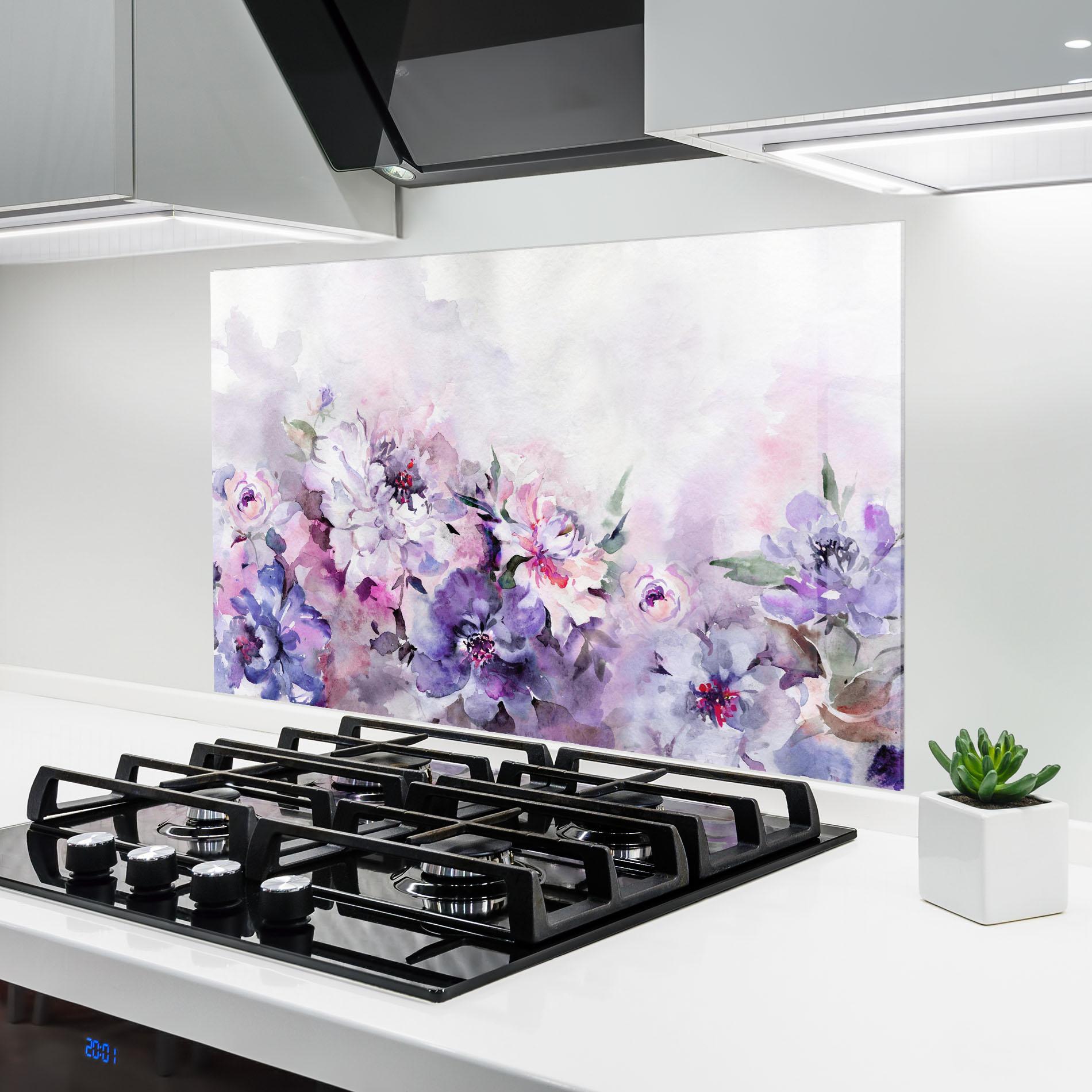 Konyhai üveg hátfal Buchet Multicolor mockup 6