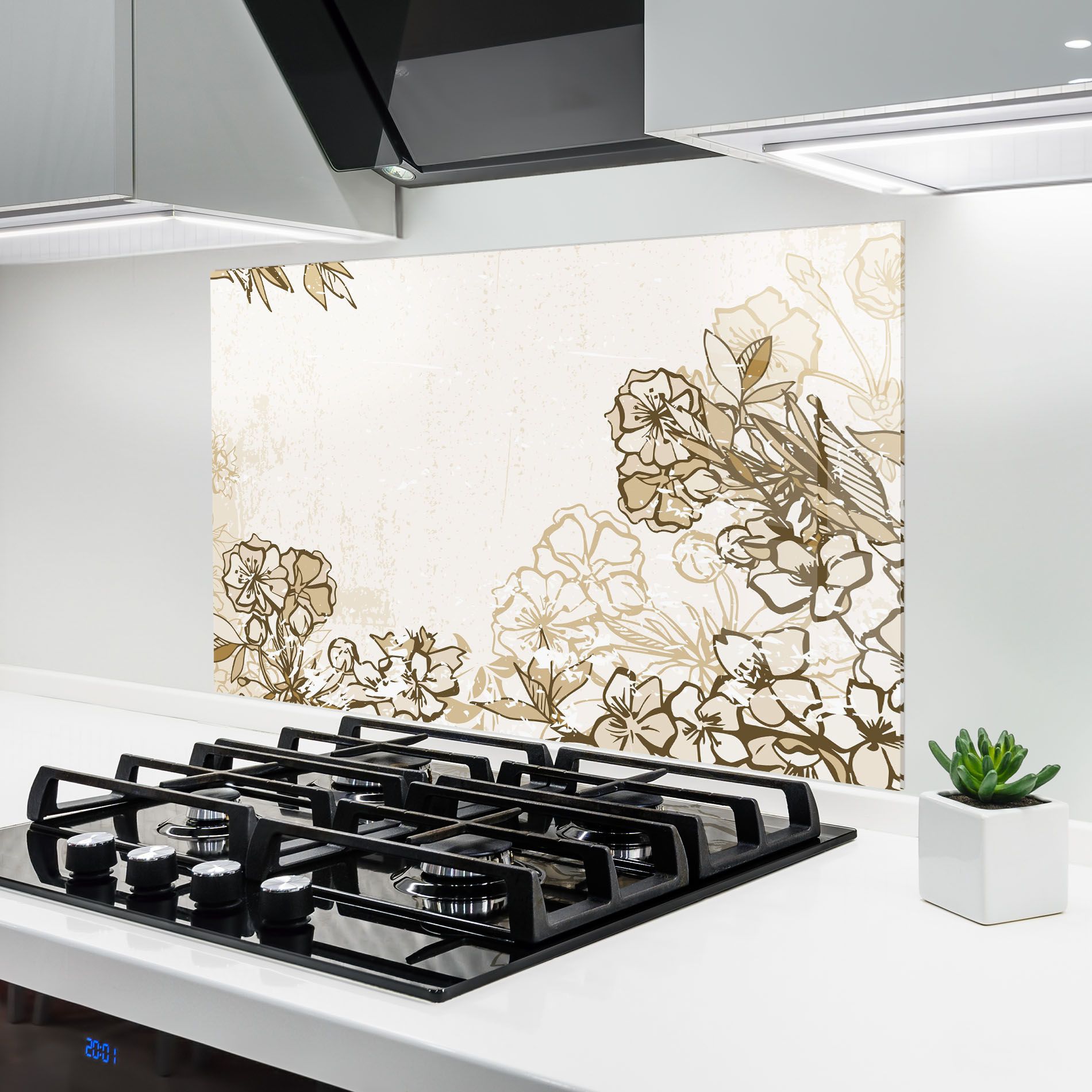 Cream Brown Flower mockup 6