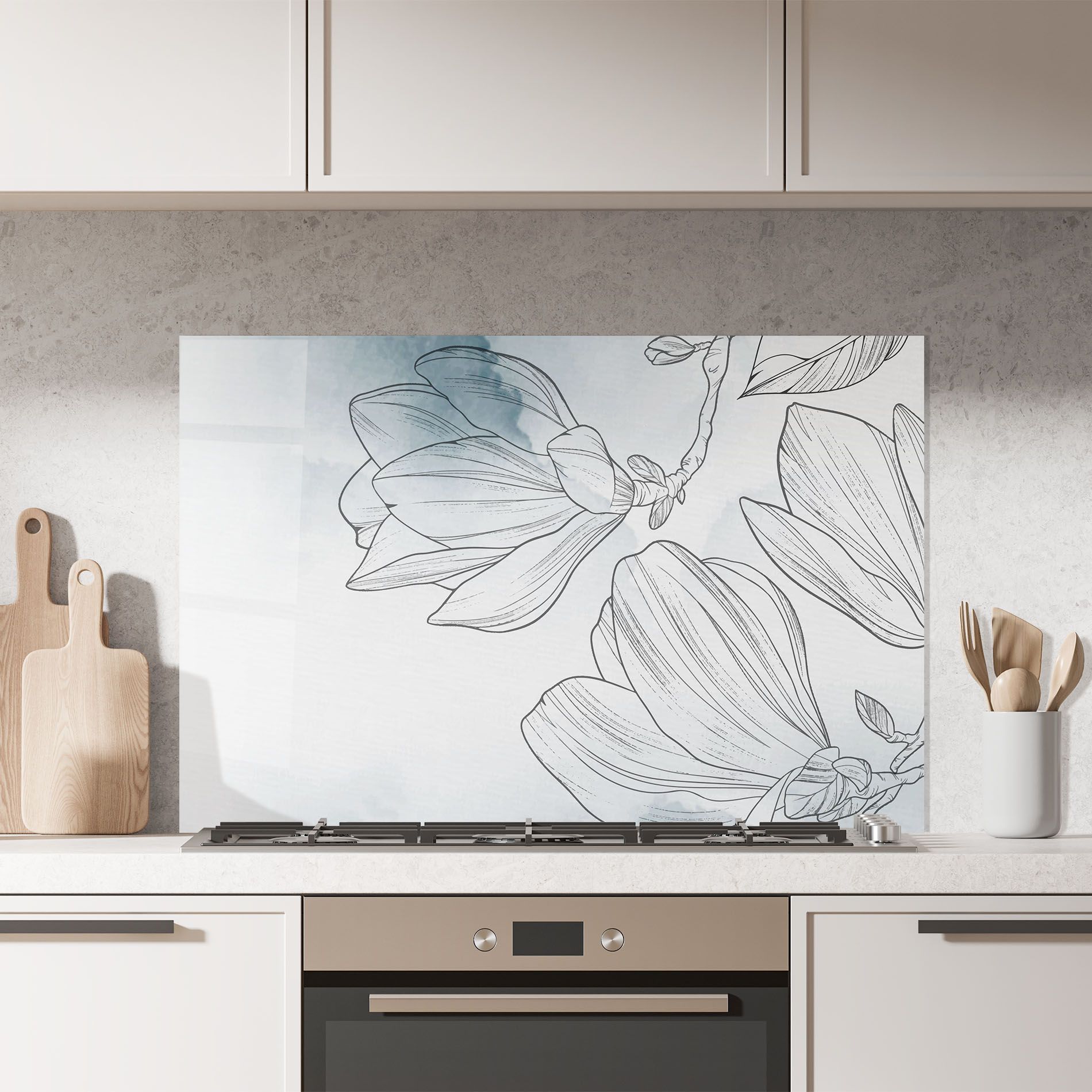 Blue Line Flower mockup 7