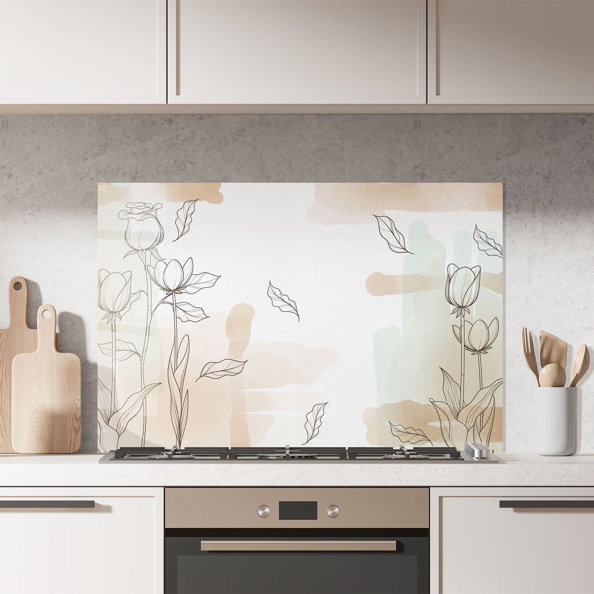 Brown Line Flower mockup 7