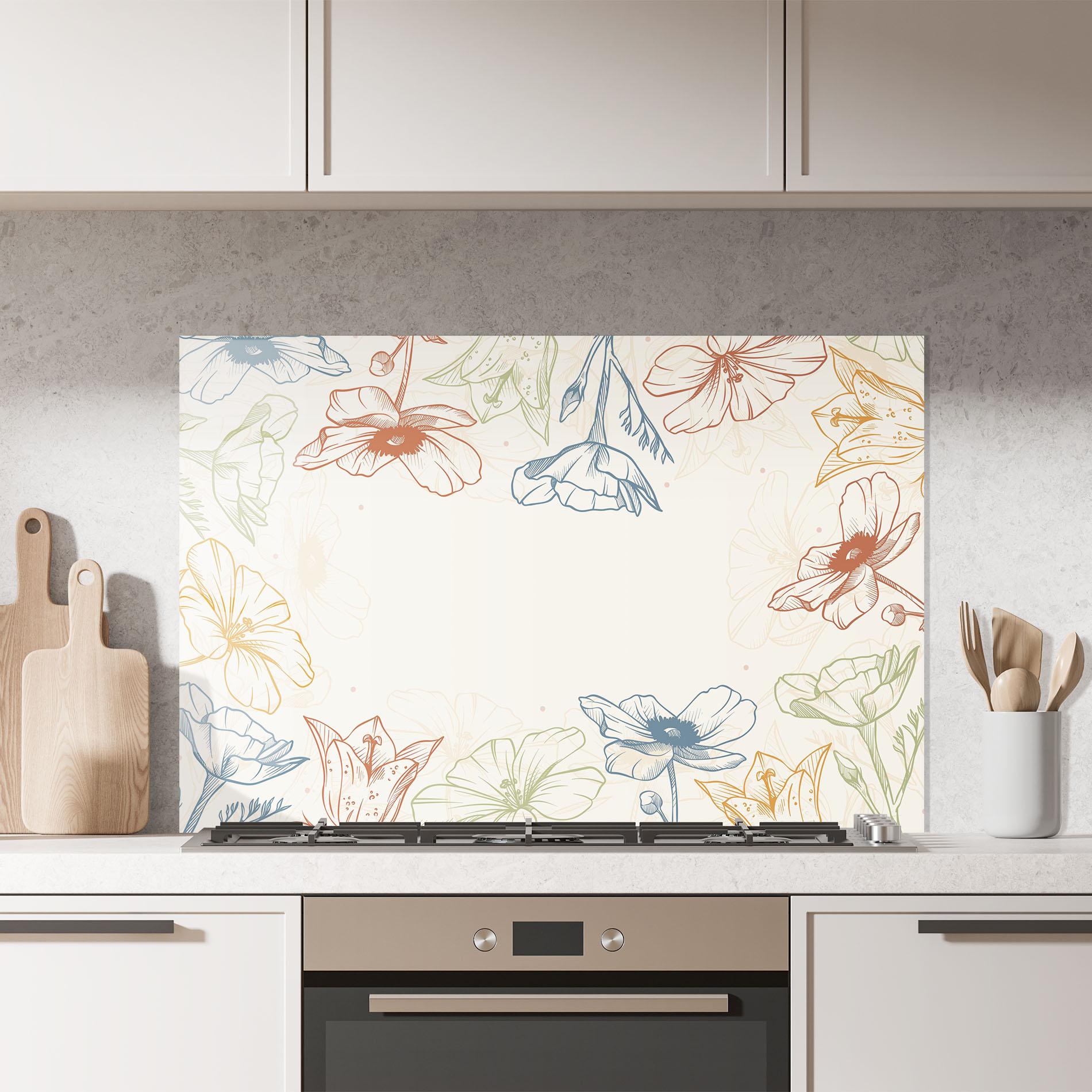 Konyhai üveg hátfal Color Mix Line mockup 7