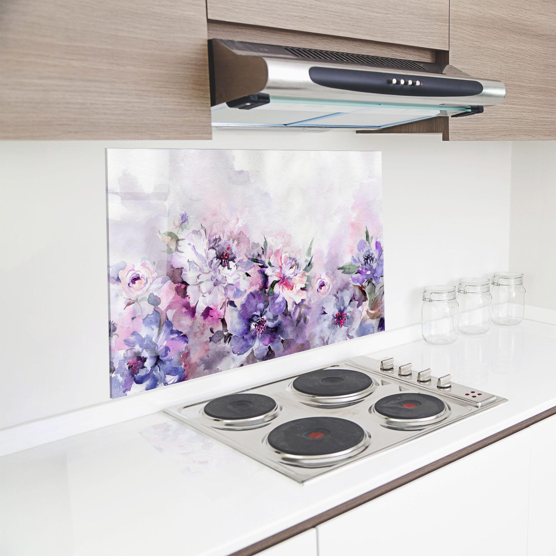 Konyhai üveg hátfal Buchet Multicolor mockup 8