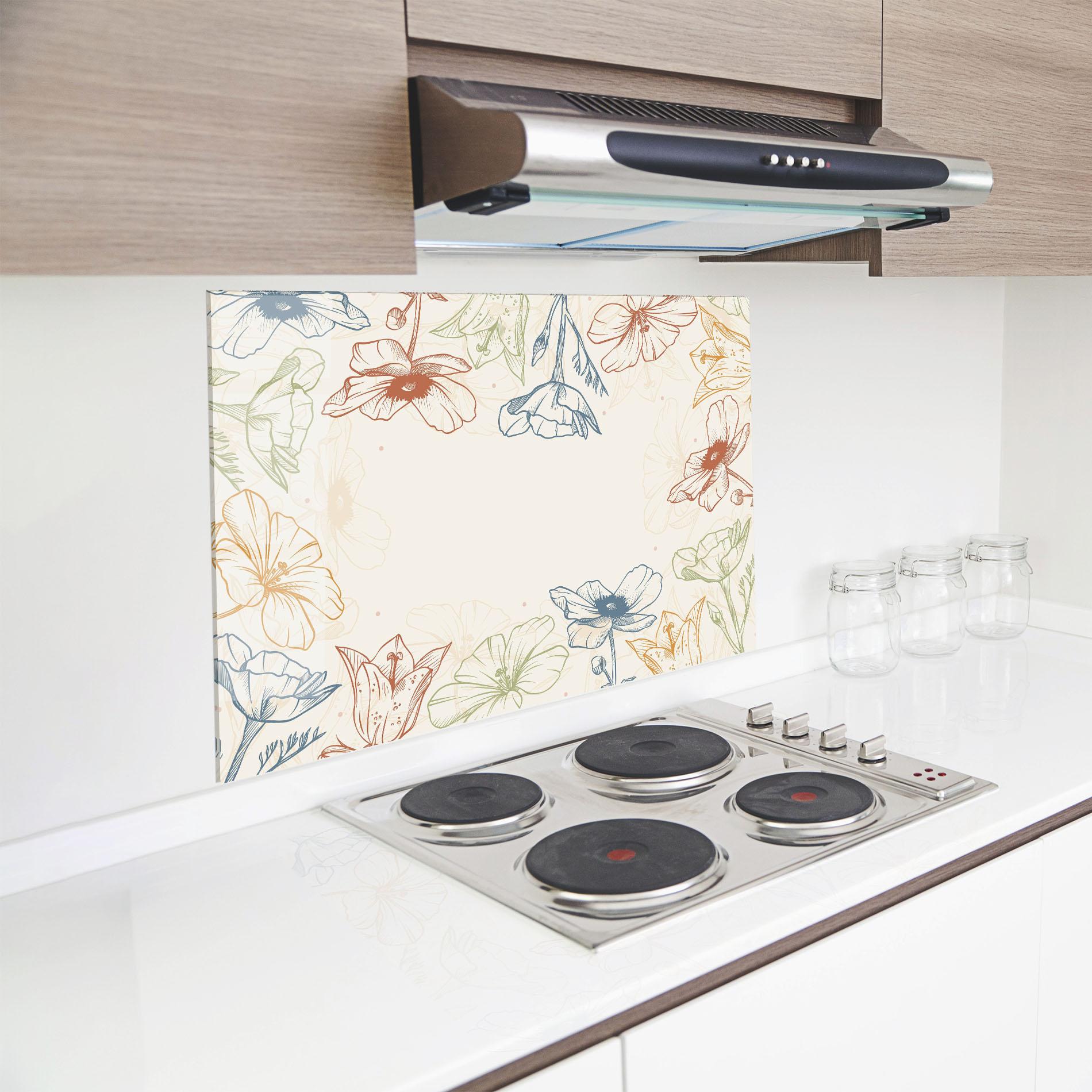 Konyhai üveg hátfal Color Mix Line mockup 8