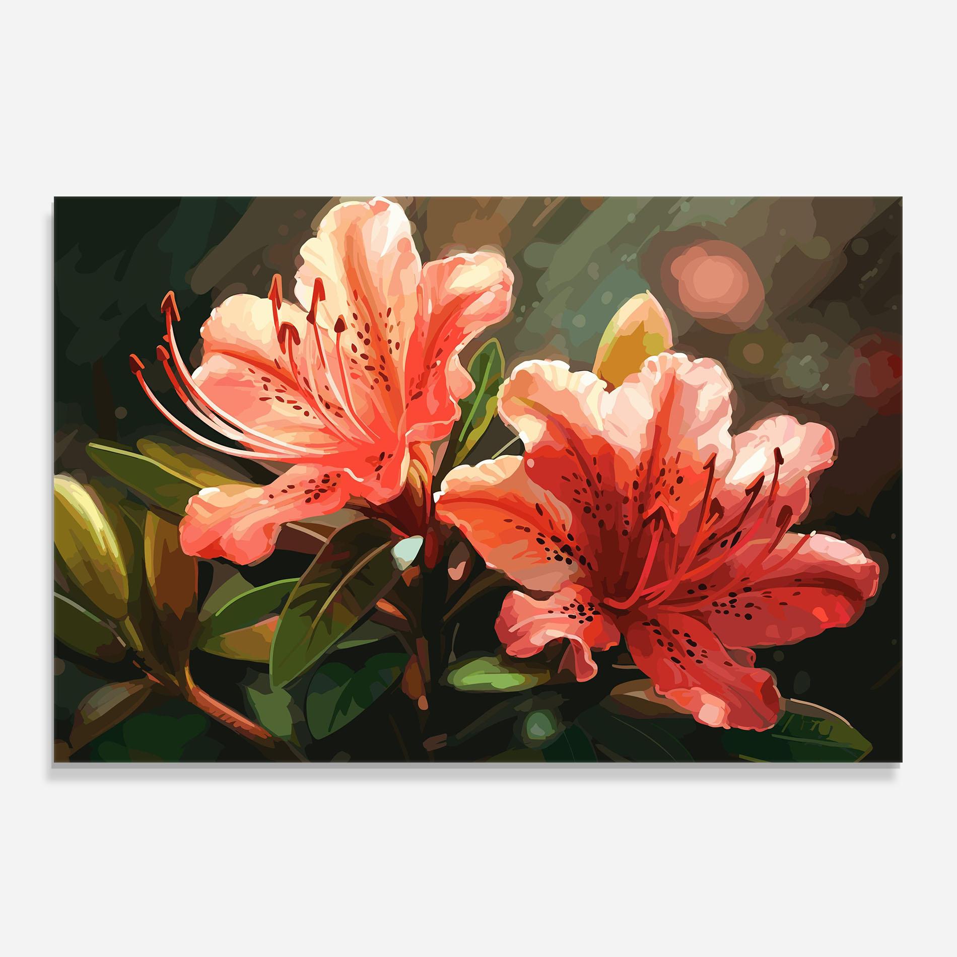 Konyhai üveg hátfal Dreamy Exotic Flower mockup 0