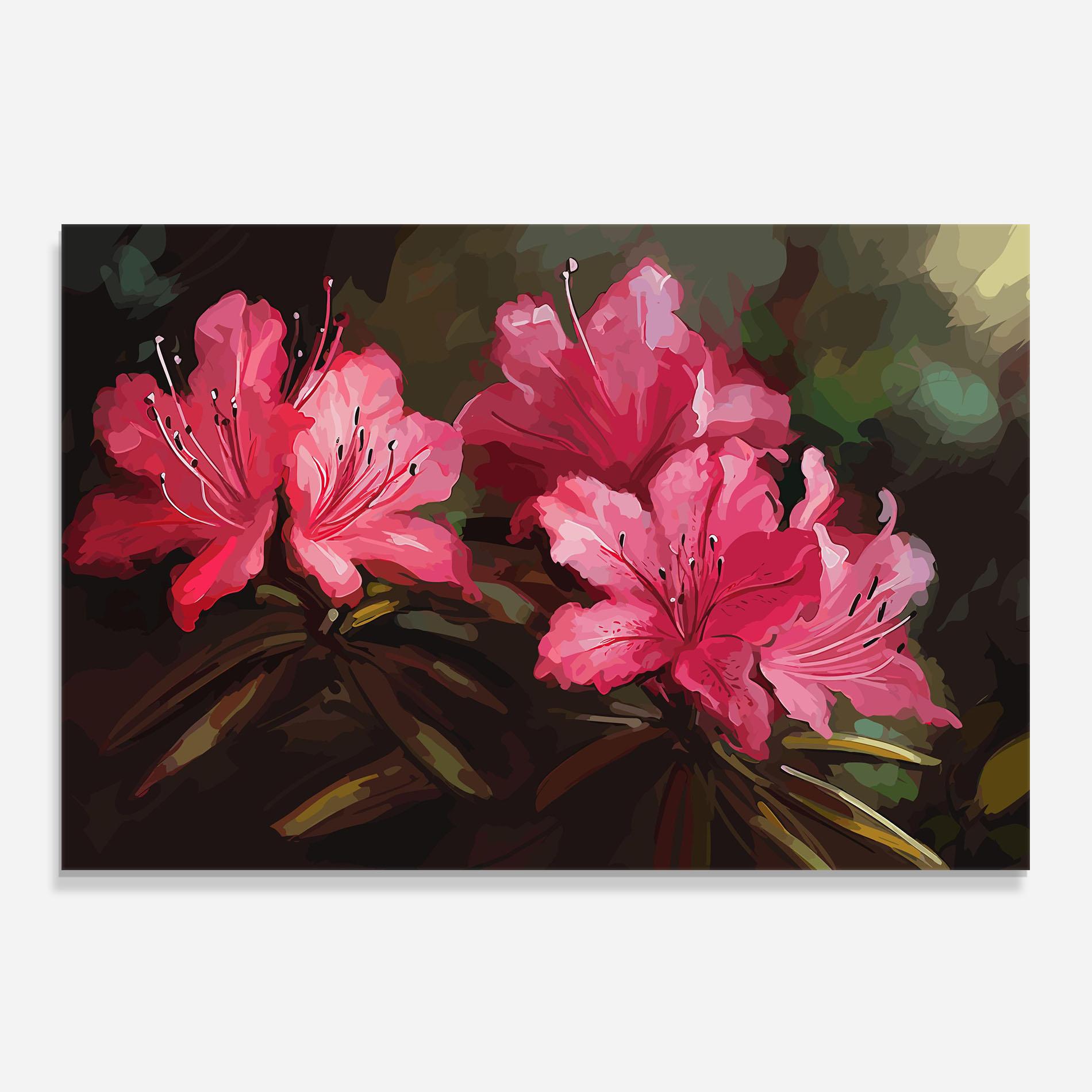 Konyhai üveg hátfal Pink Exotic Art mockup 0