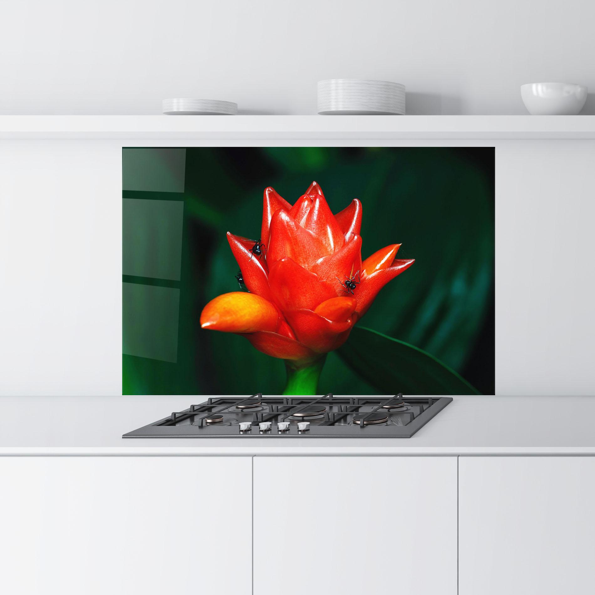 Konyhai üveg hátfal Cool Orange Exotic mockup 9