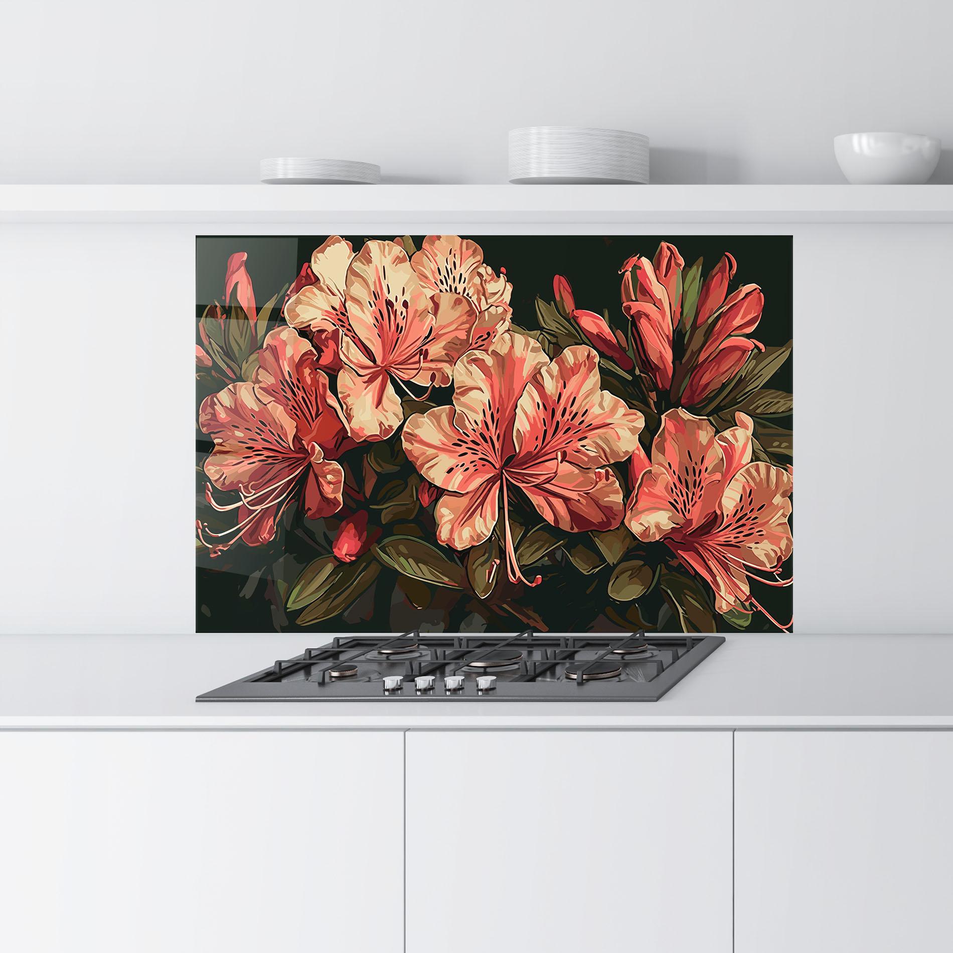 Konyhai üveg hátfal Cream Exotic Art mockup 9