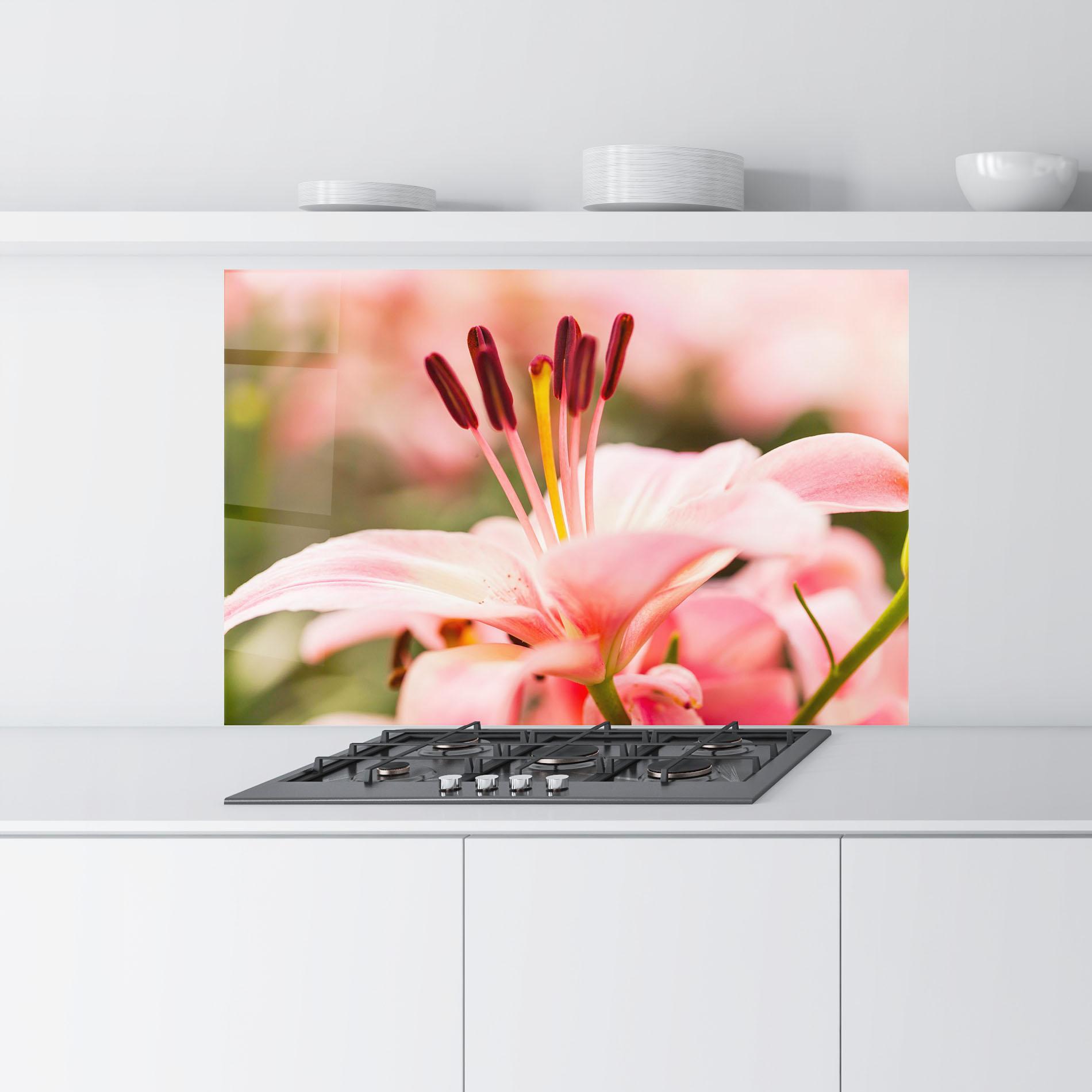 Konyhai üveg hátfal Flower mockup 9