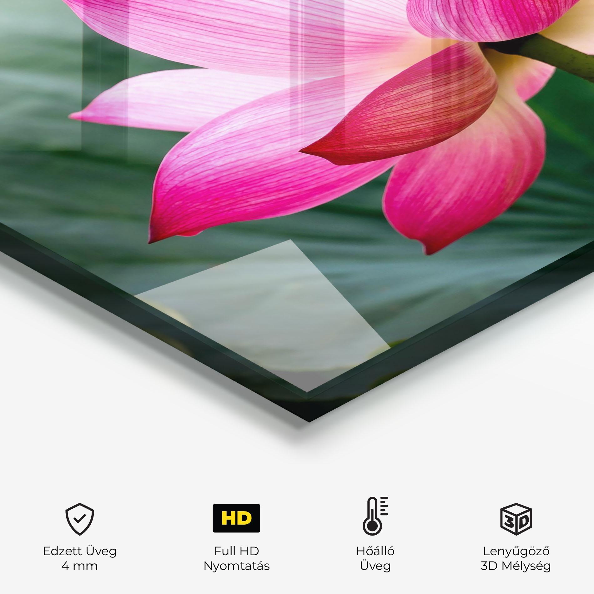 Konyhai üveg hátfal Beautiful Pink Exotic mockup 2