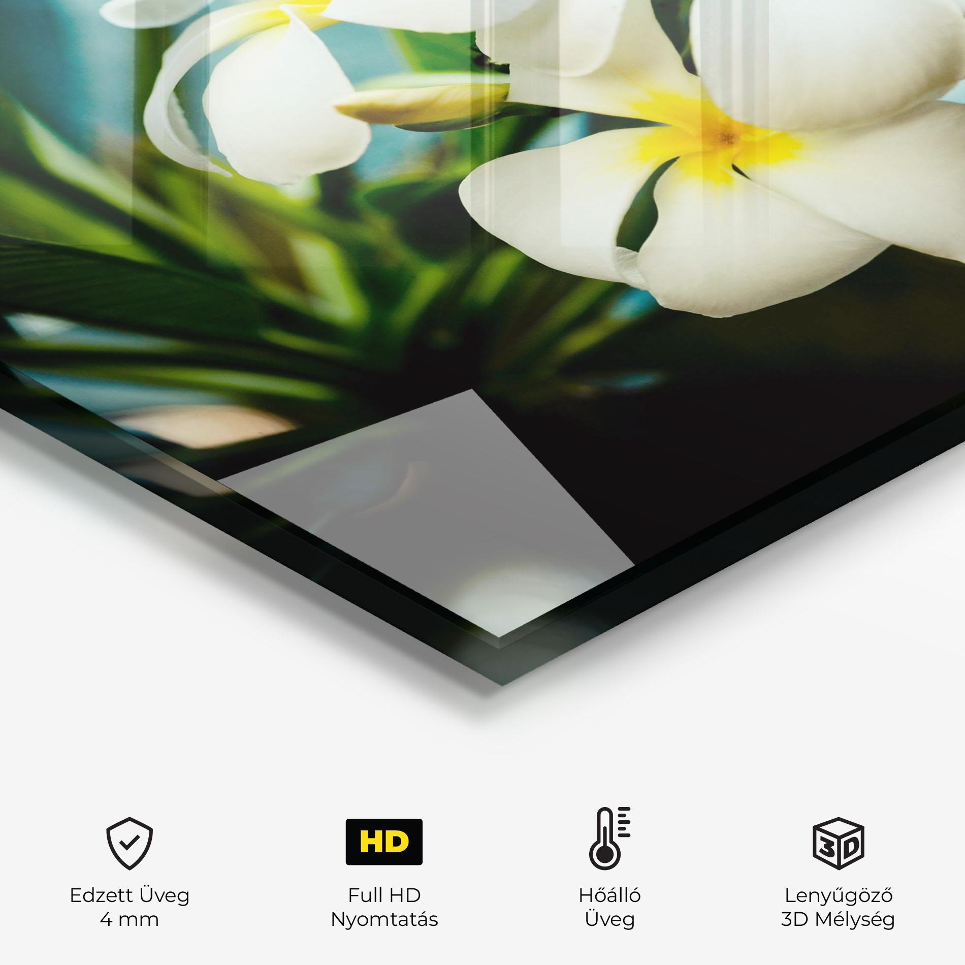 Konyhai üveg hátfal Beautiful White Exotic mockup 2