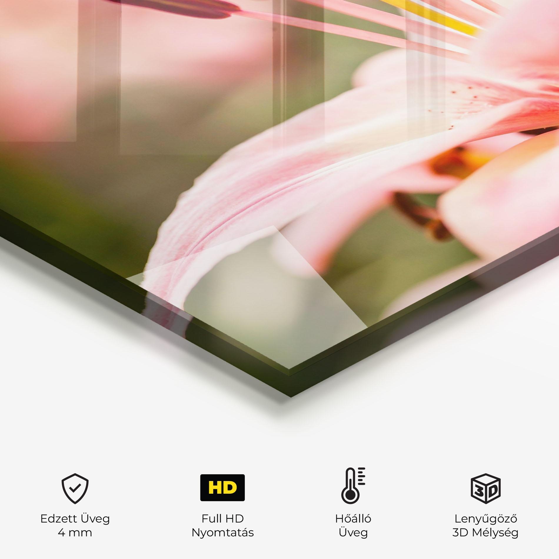 Konyhai üveg hátfal Flower mockup 2