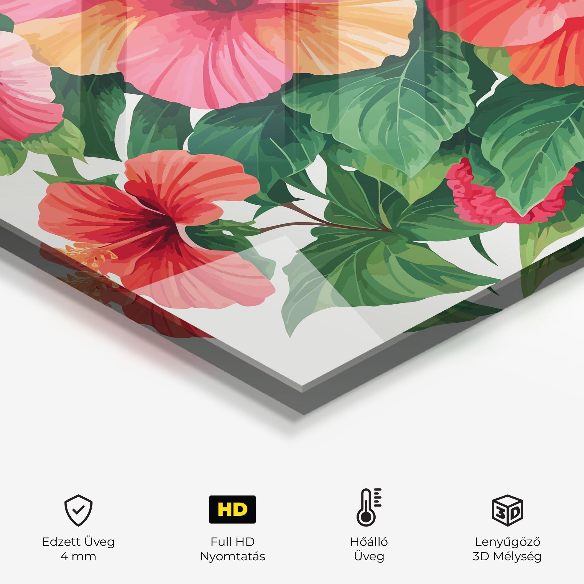 Konyhai üveg hátfal Pretty Exotic Art mockup 2