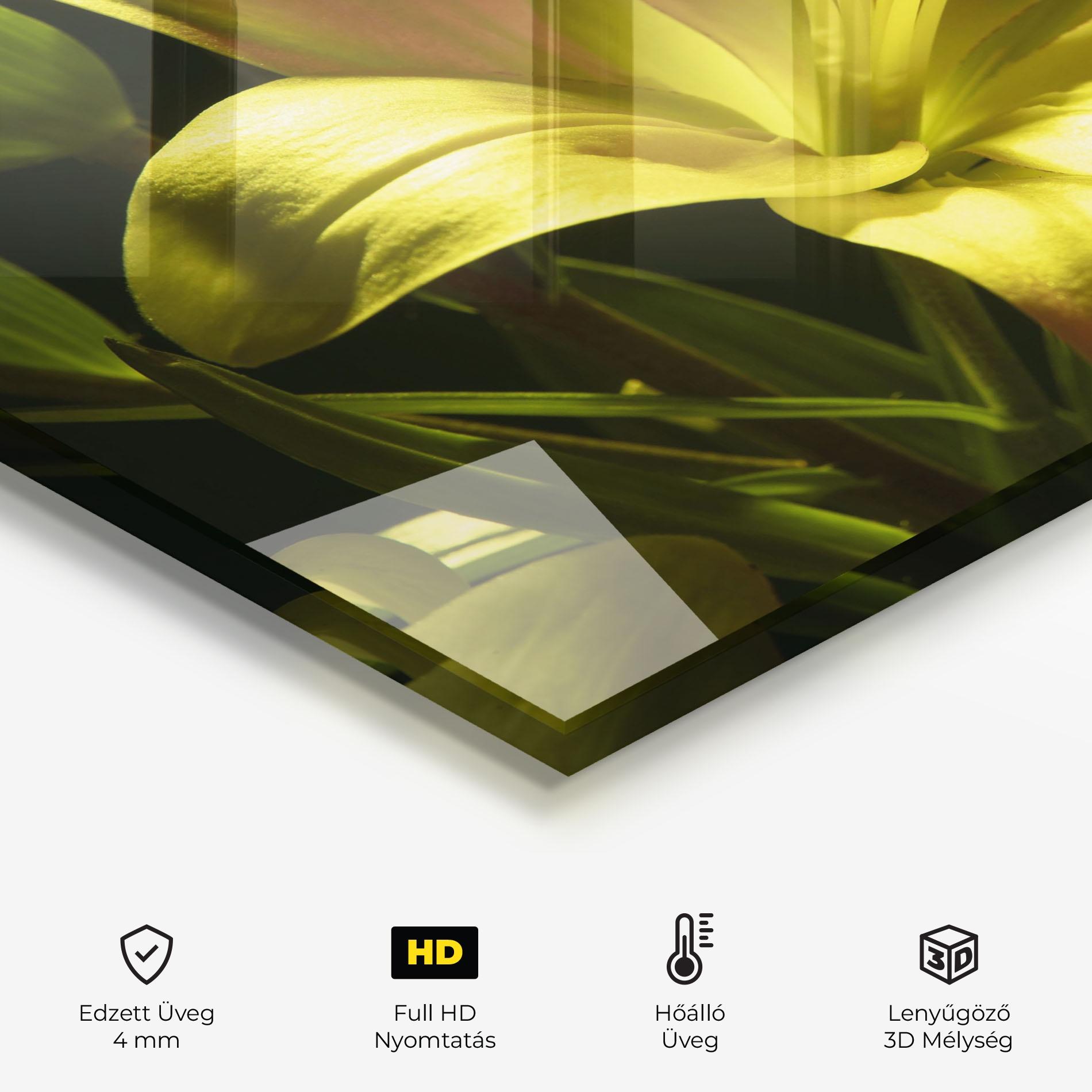 Konyhai üveg hátfal Yellow Gold Exotic mockup 2