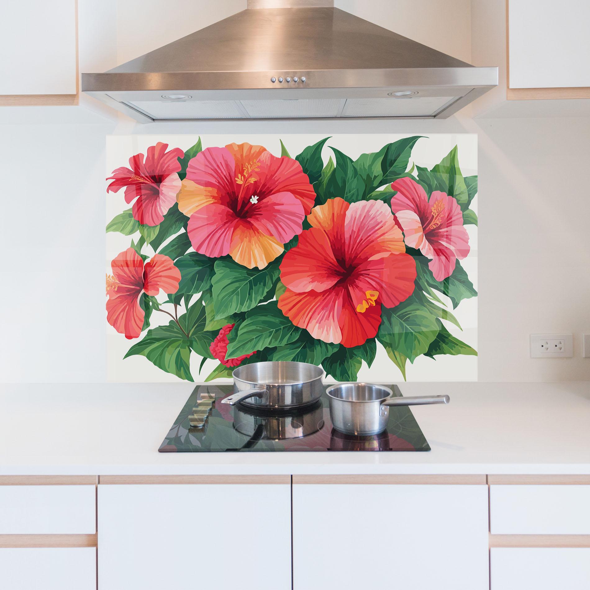 Konyhai üveg hátfal Pretty Exotic Art mockup 5