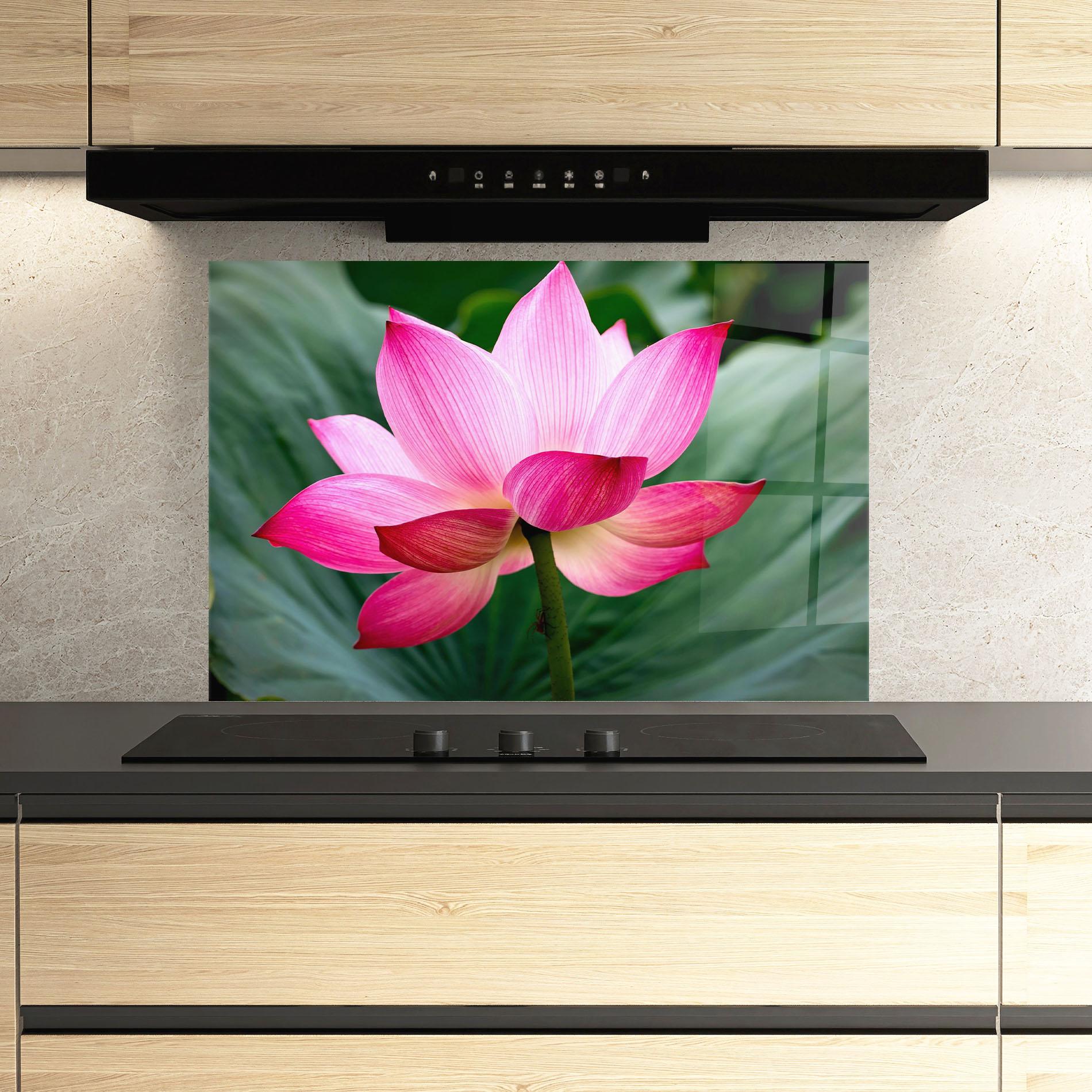 Konyhai üveg hátfal Beautiful Pink Exotic mockup 3