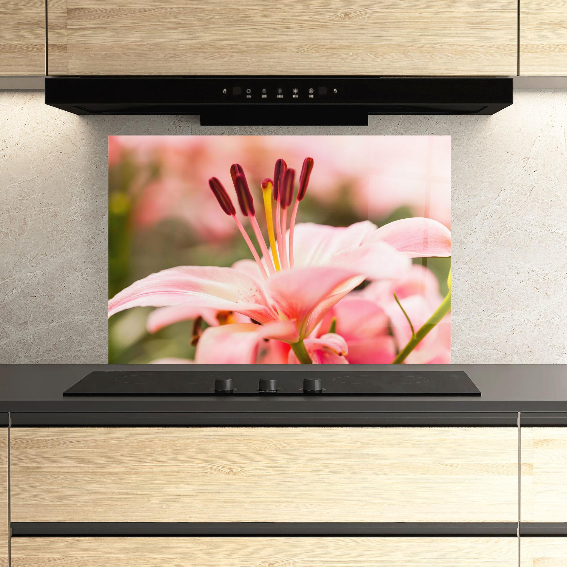 Konyhai üveg hátfal Flower mockup 3