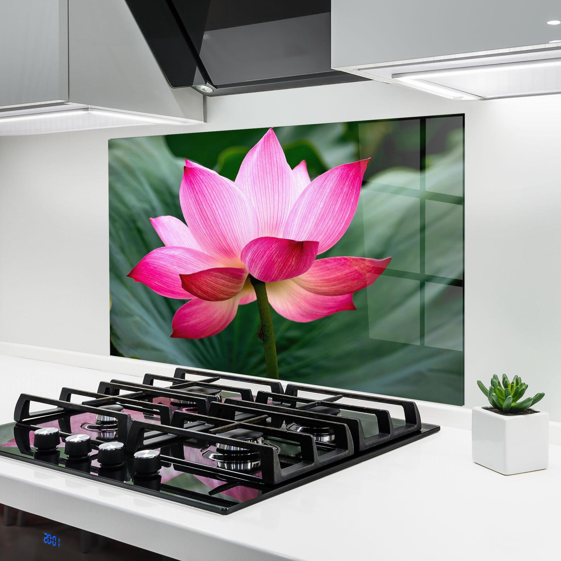 Konyhai üveg hátfal Beautiful Pink Exotic mockup 6