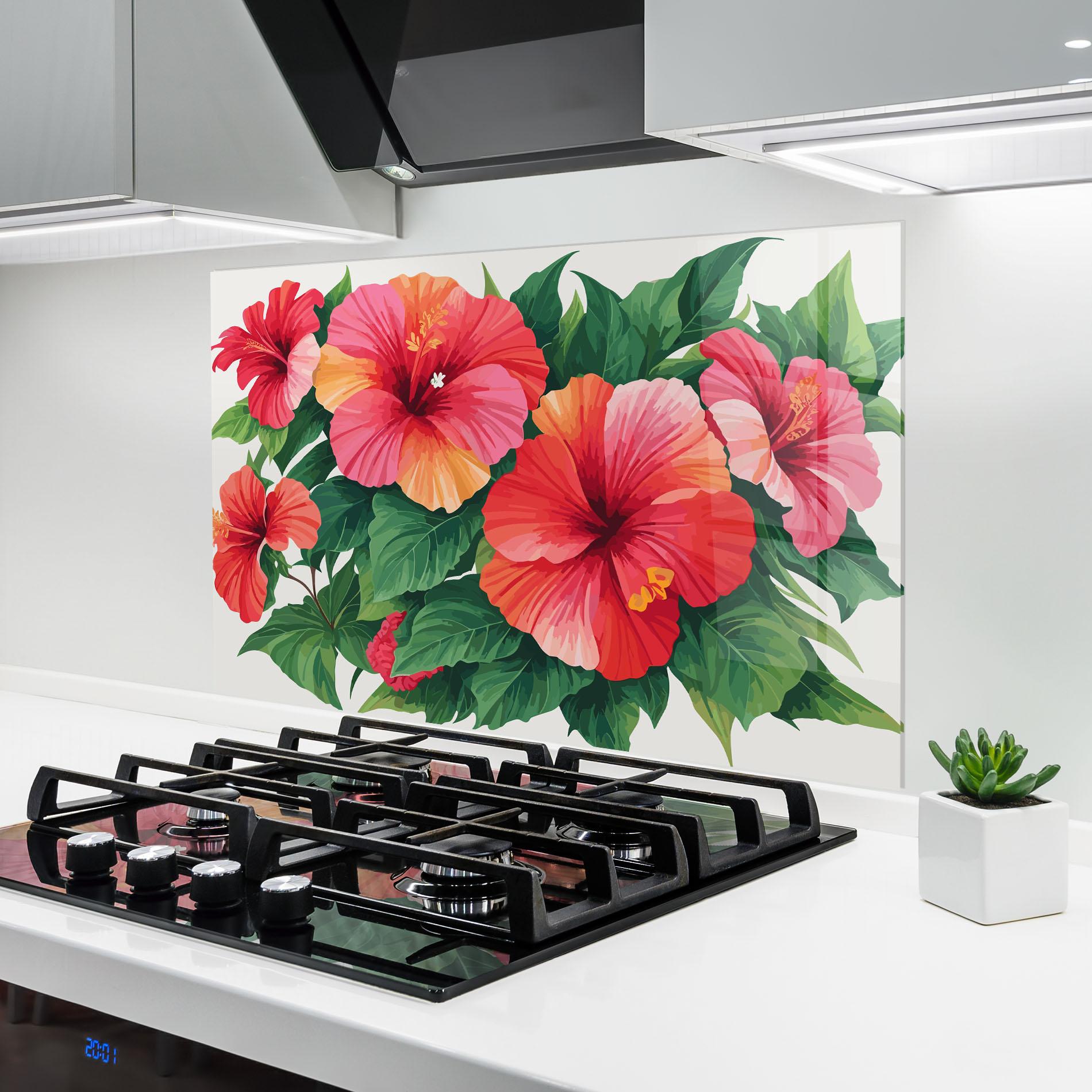 Konyhai üveg hátfal Pretty Exotic Art mockup 6