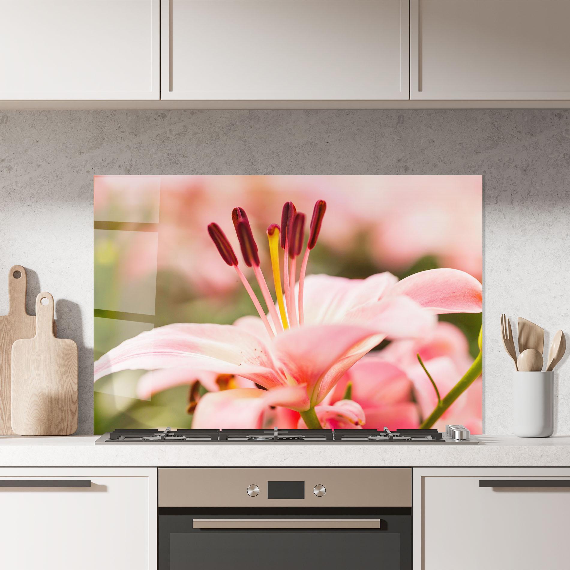 Konyhai üveg hátfal Flower mockup 7