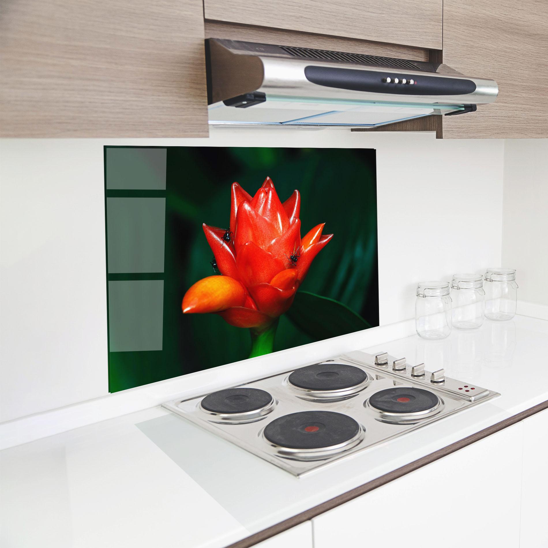 Konyhai üveg hátfal Cool Orange Exotic mockup 8