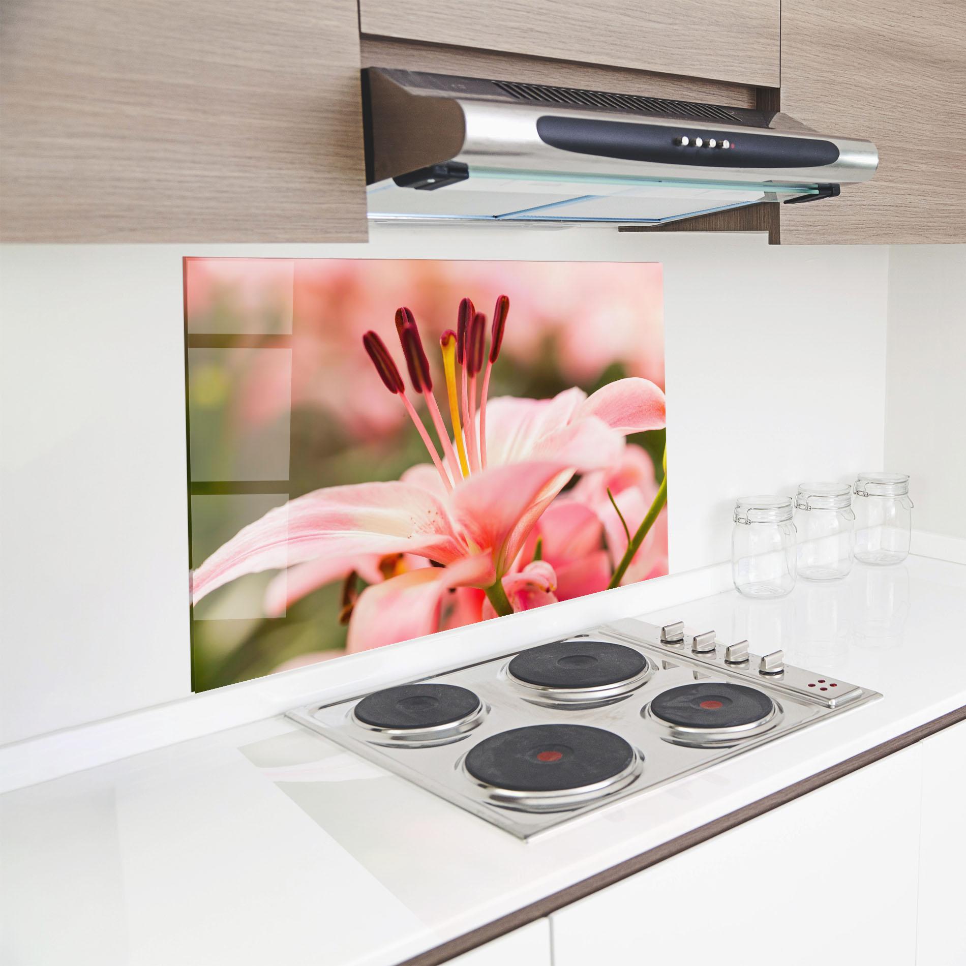 Konyhai üveg hátfal Flower mockup 8