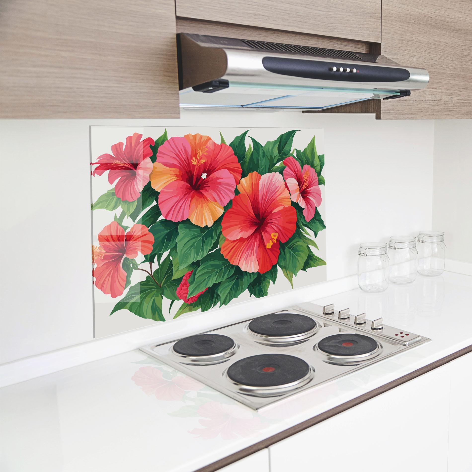 Konyhai üveg hátfal Pretty Exotic Art mockup 8