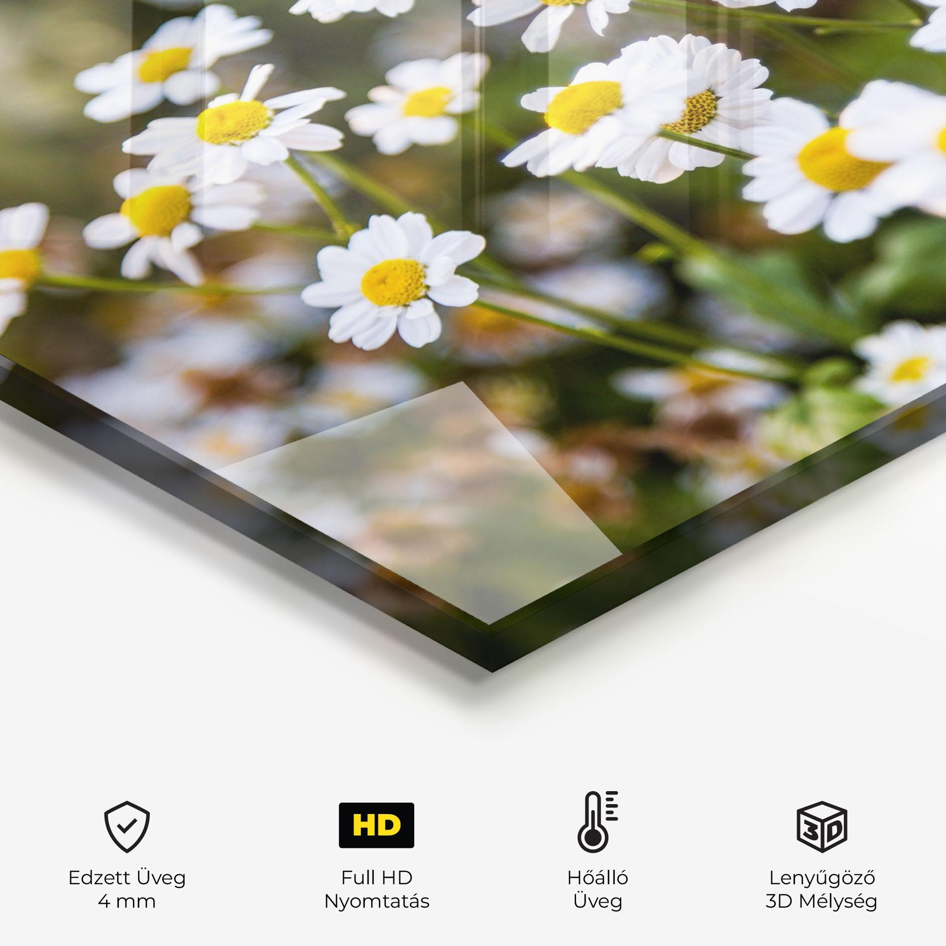 Konyhai üveg hátfal Flowers Garden mockup 2