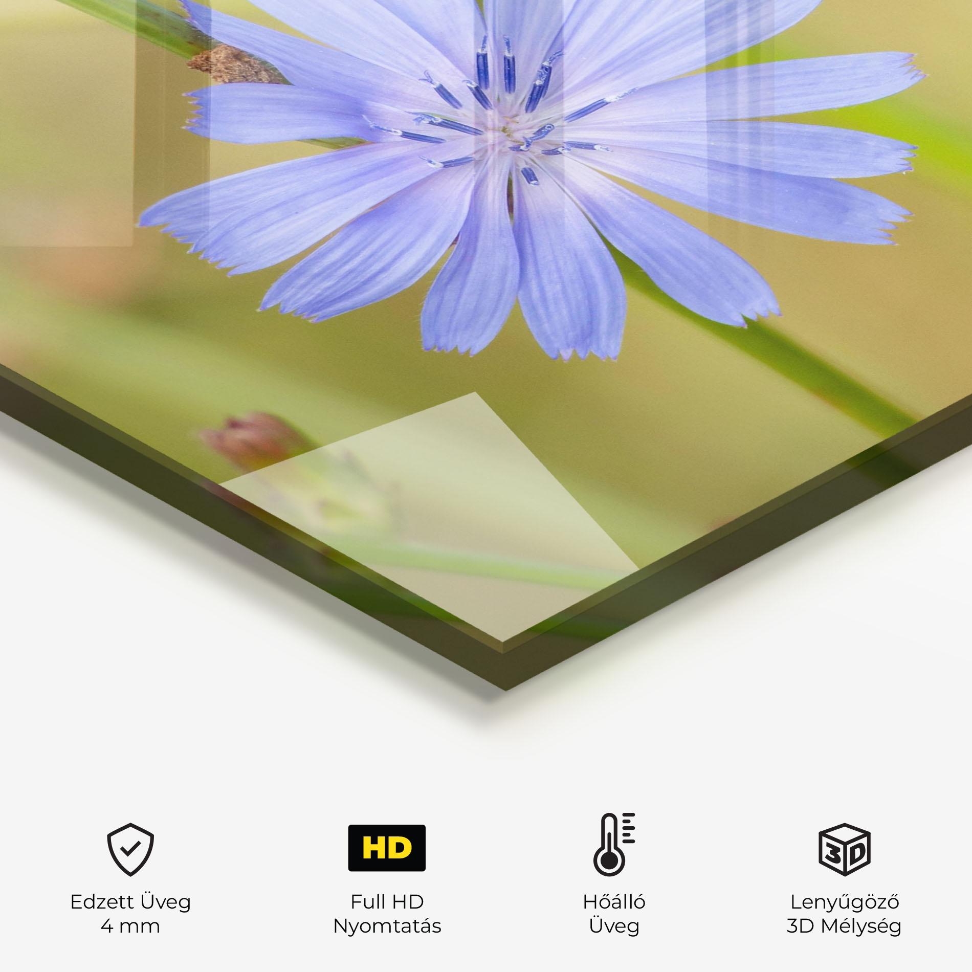 Konyhai üveg hátfal Wild Purple Blue mockup 2