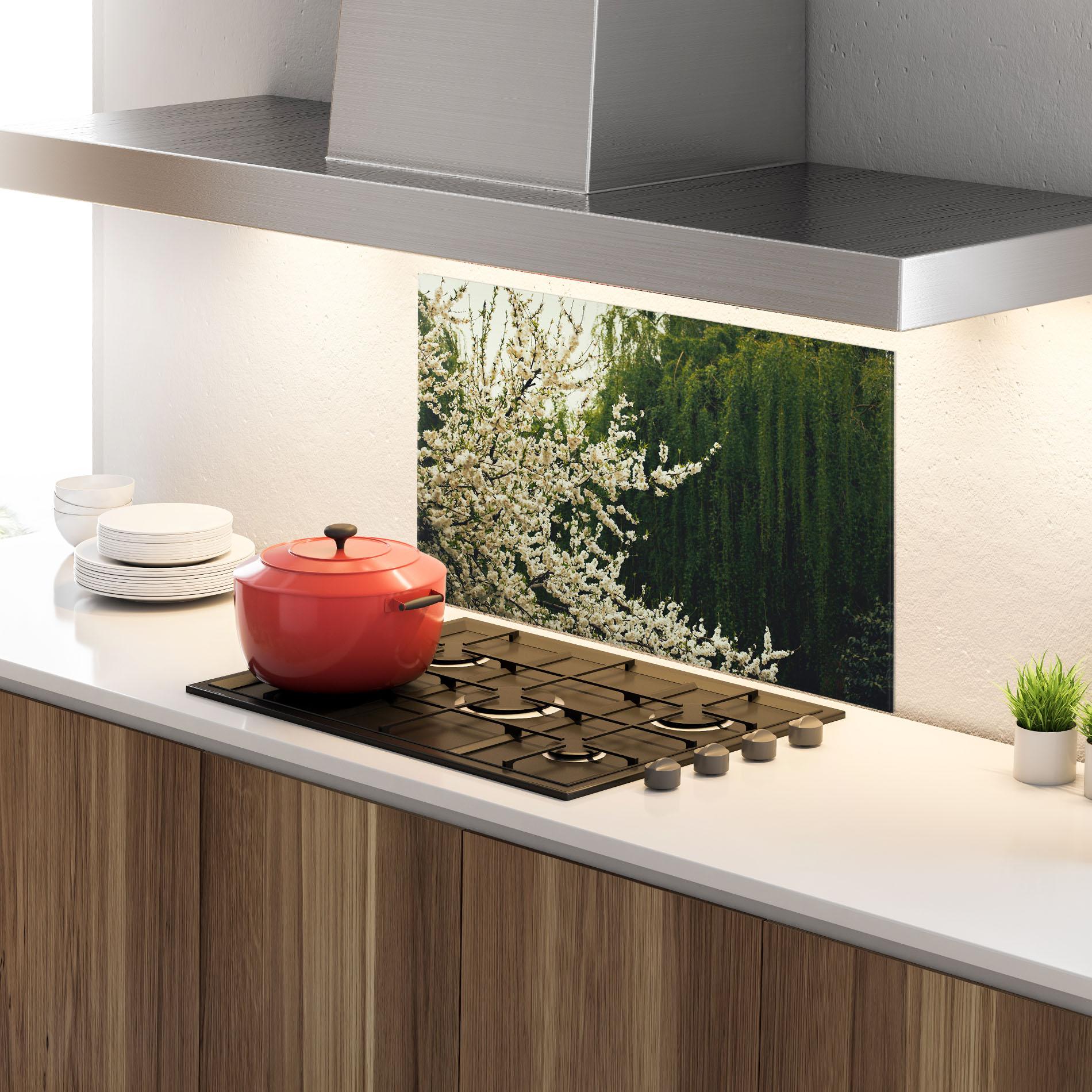 Konyhai üveg hátfal Nature Veiw Tree mockup 4