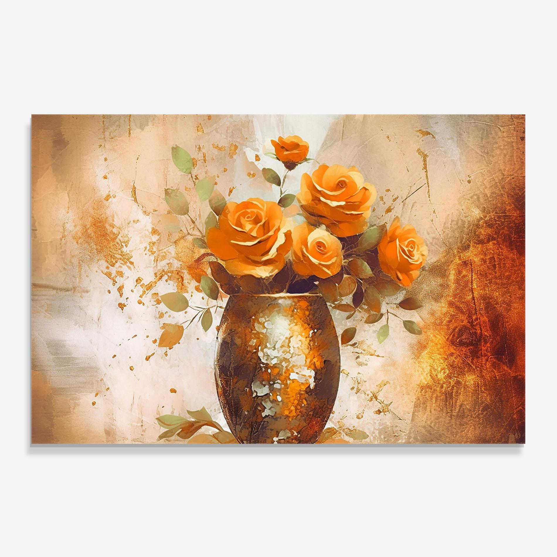 Konyhai üveg hátfal Brown Vase Art mockup 0