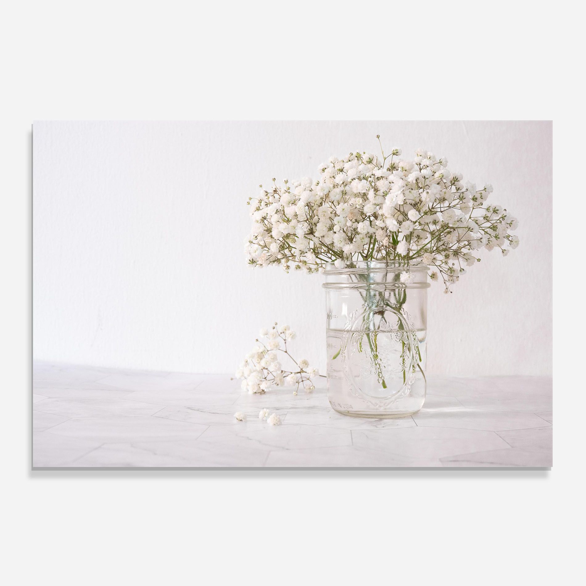 White Tiny Flower Vase mockup 0