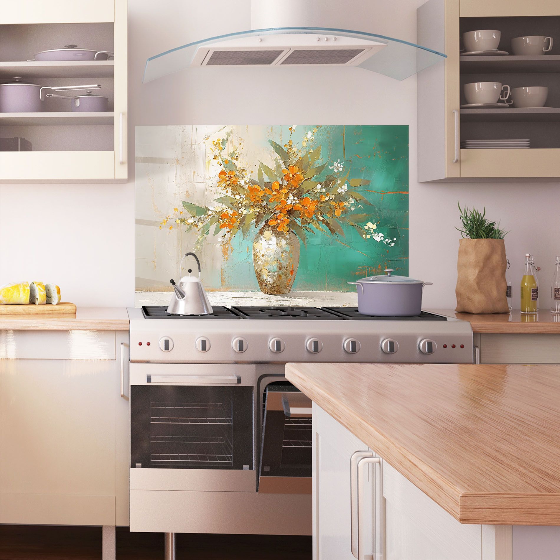 Grey Vase Orange mockup 1