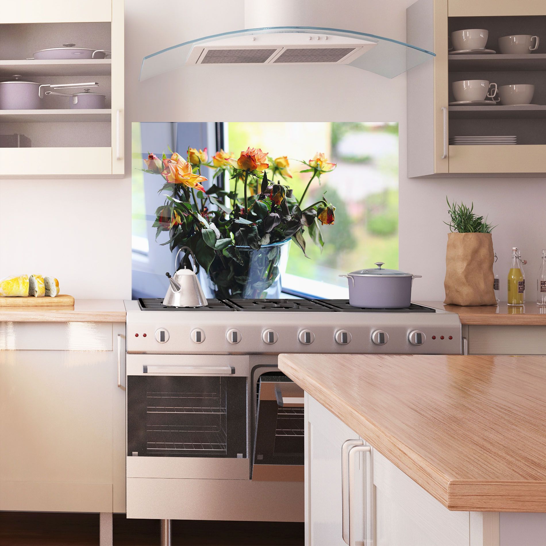 Red Yellow Rose Vase mockup 1