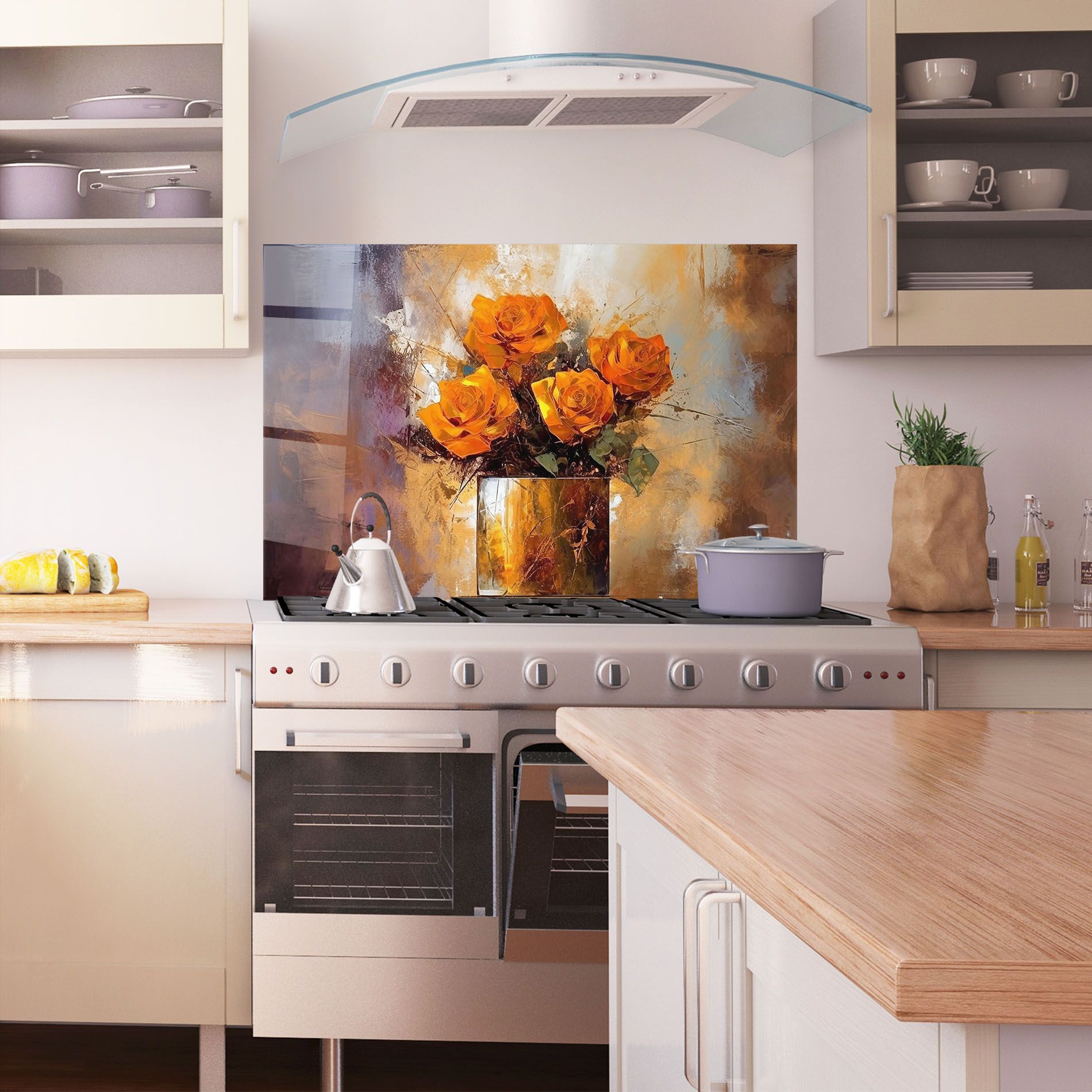 Vase Orange Rose mockup 1