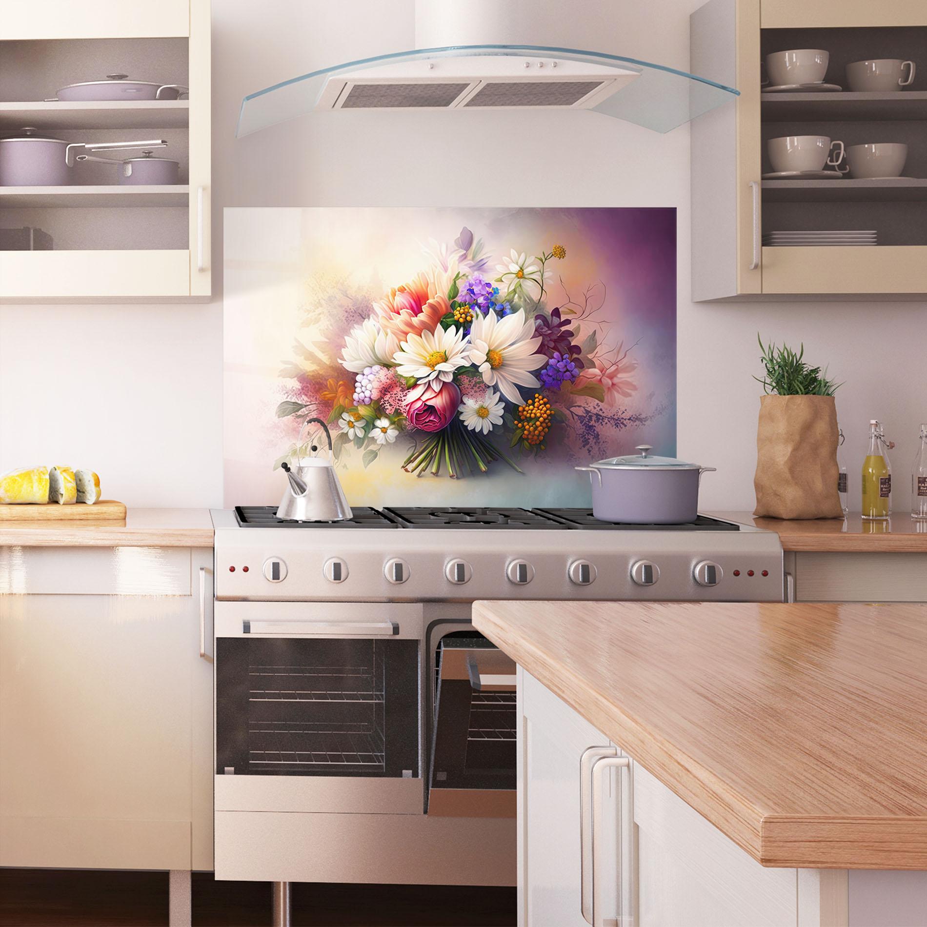 Konyhai üveg hátfal Vecteezy_ai Generated Bouquet Of Fresh Spring Flowers On Light_23373362_865 mockup 1