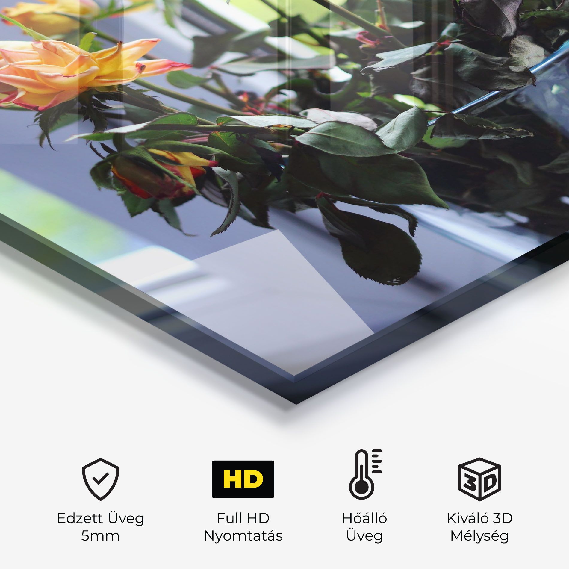 Red Yellow Rose Vase mockup 2