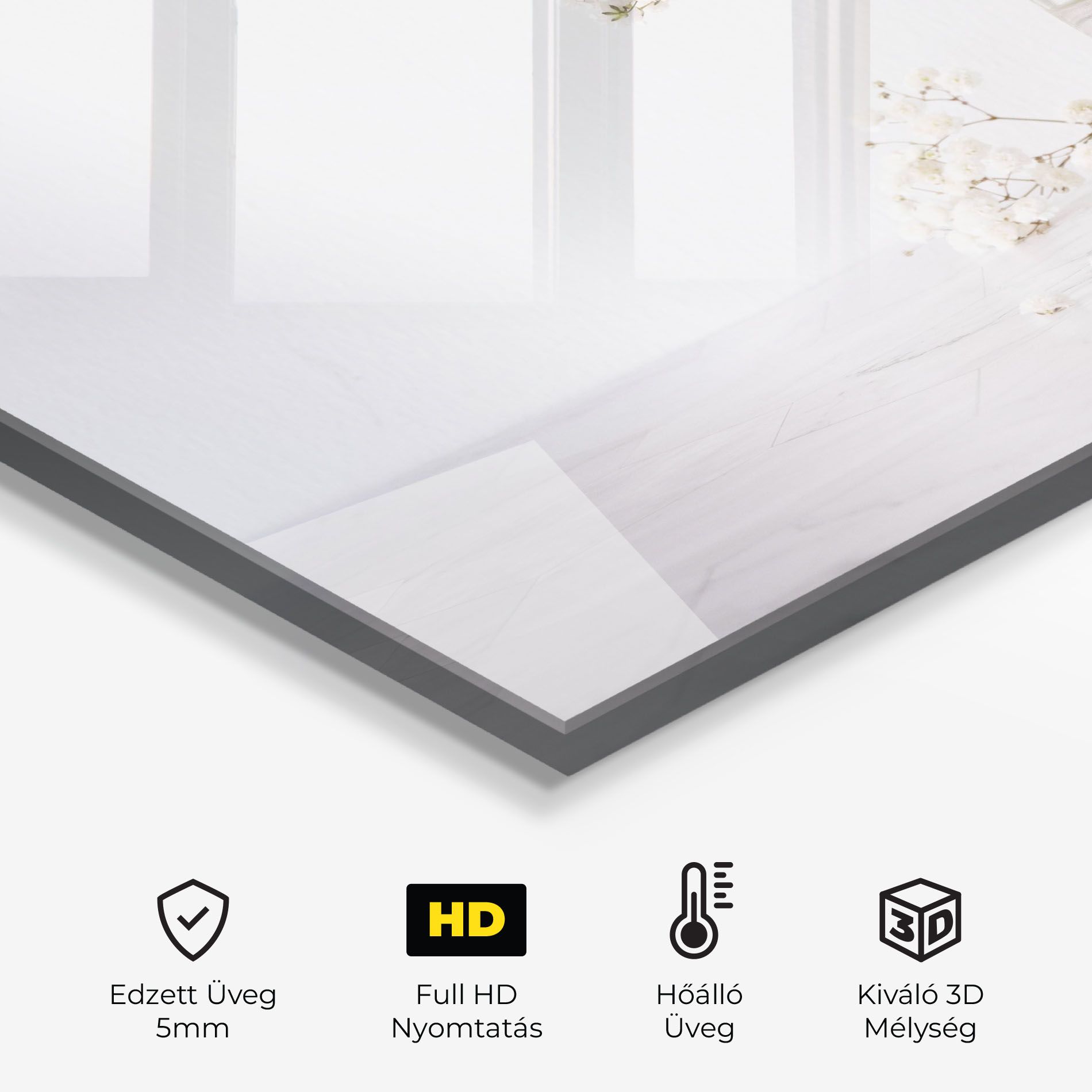 White Tiny Flower Vase mockup 2