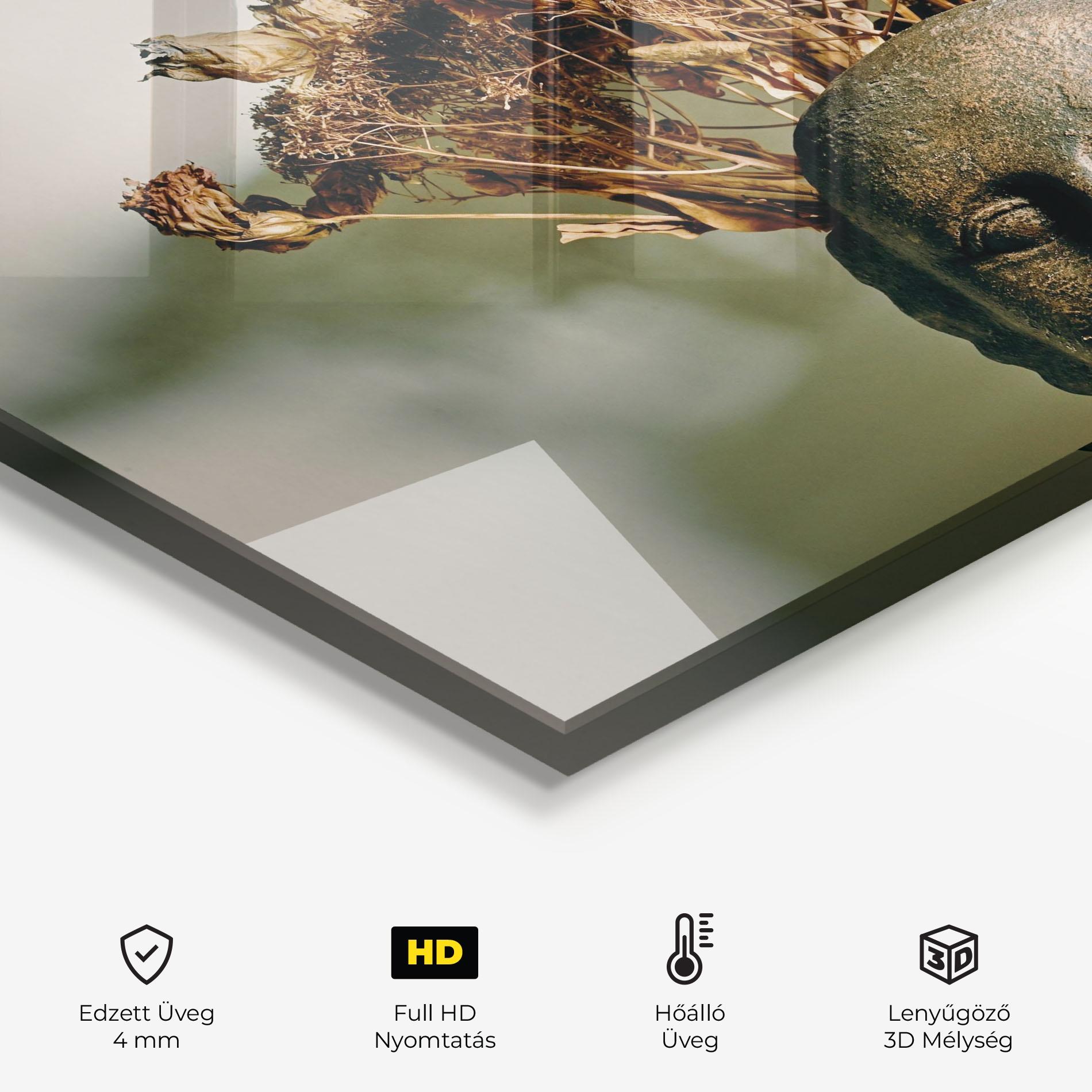 Konyhai üveg hátfal Face Vase mockup 2