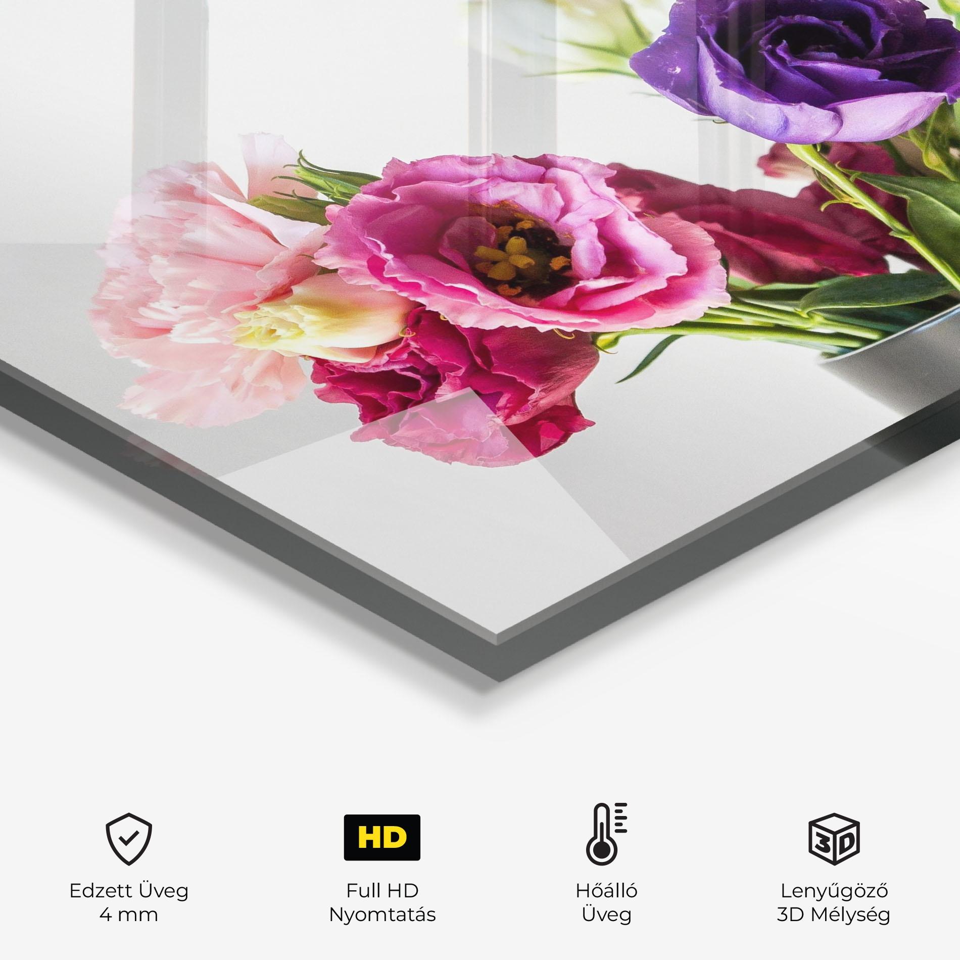 Konyhai üveg hátfal Flowers In Vase mockup 2