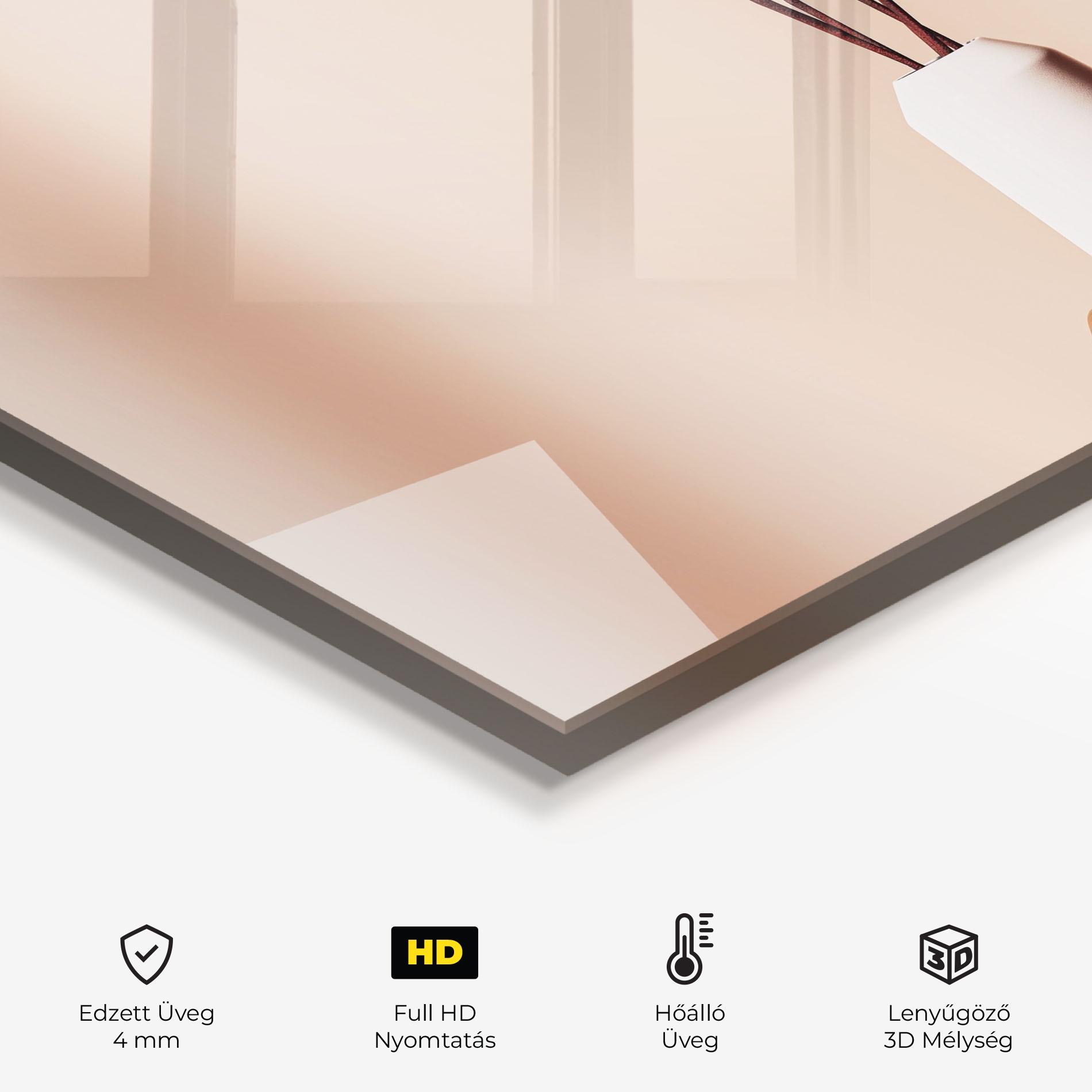 Konyhai üveg hátfal Pink Circle Vase mockup 2