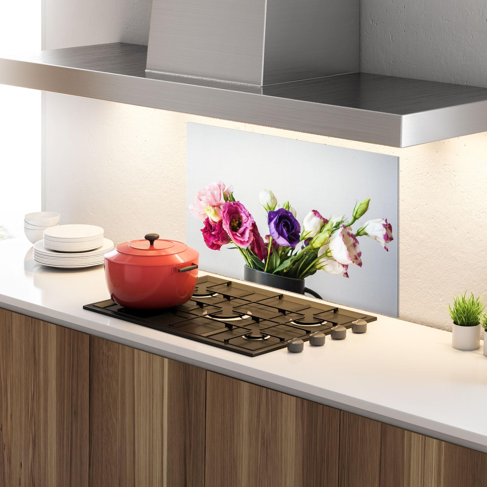 Konyhai üveg hátfal Flowers In Vase mockup 4