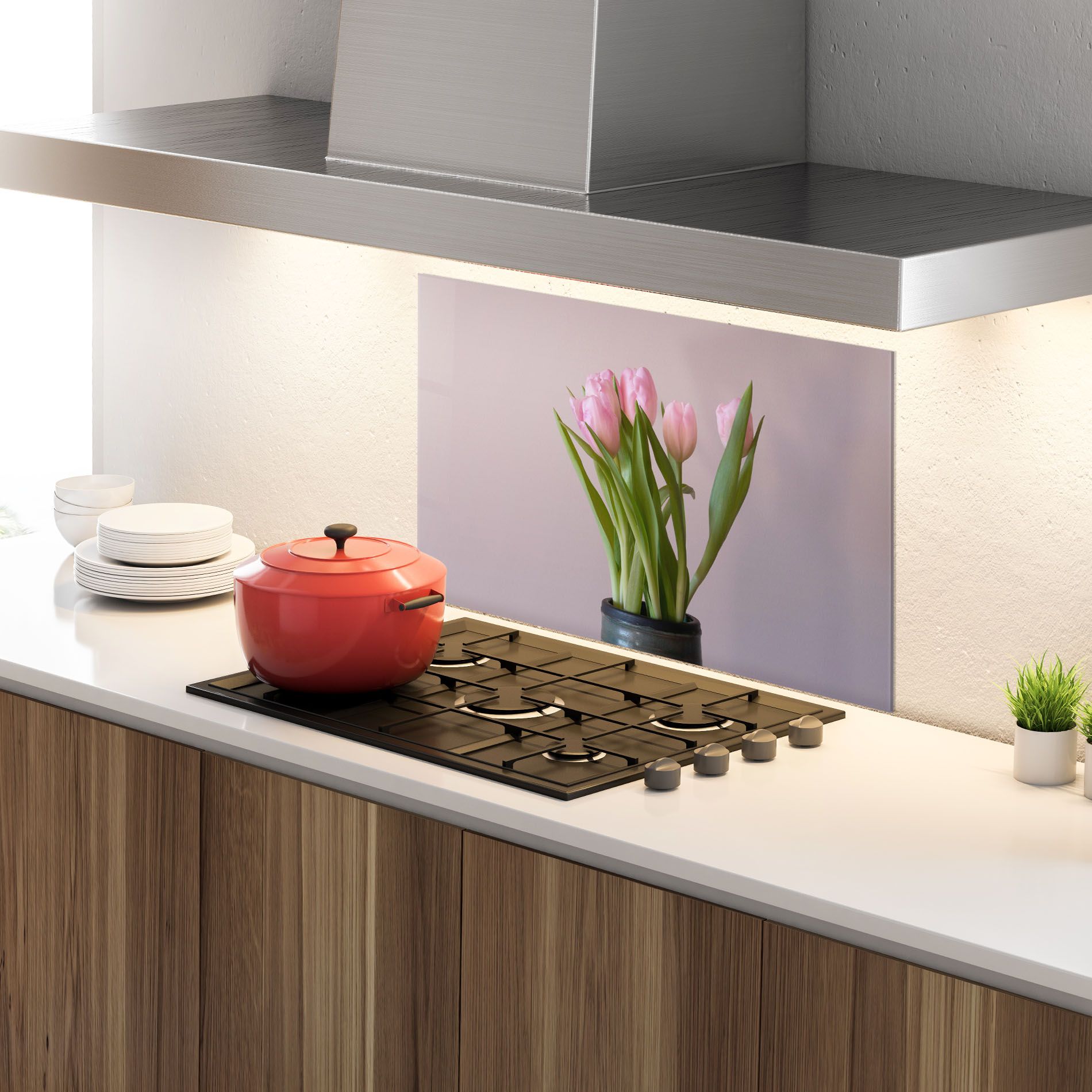 Pink Tulips Vase mockup 4