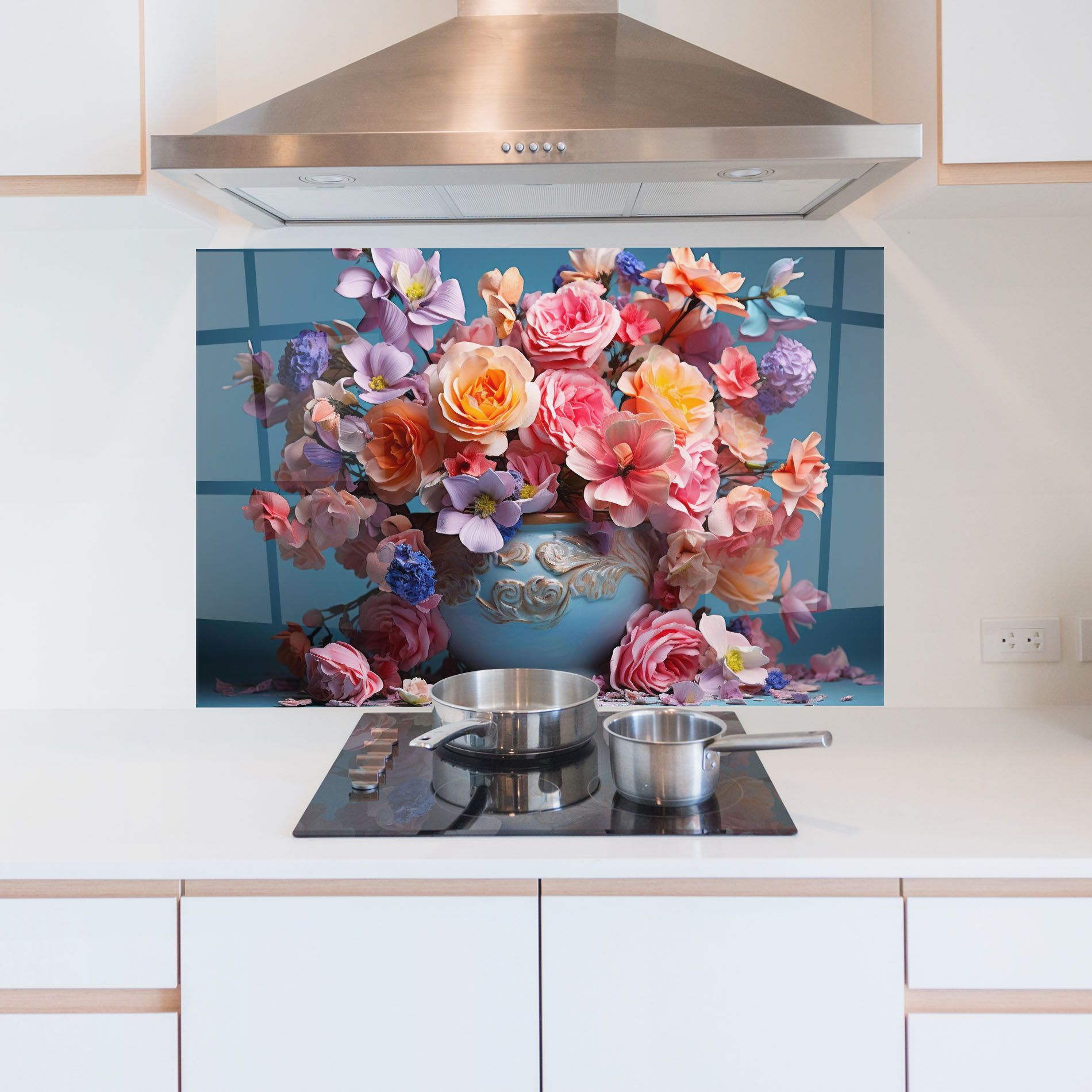 Blue Vase Flowers mockup 5