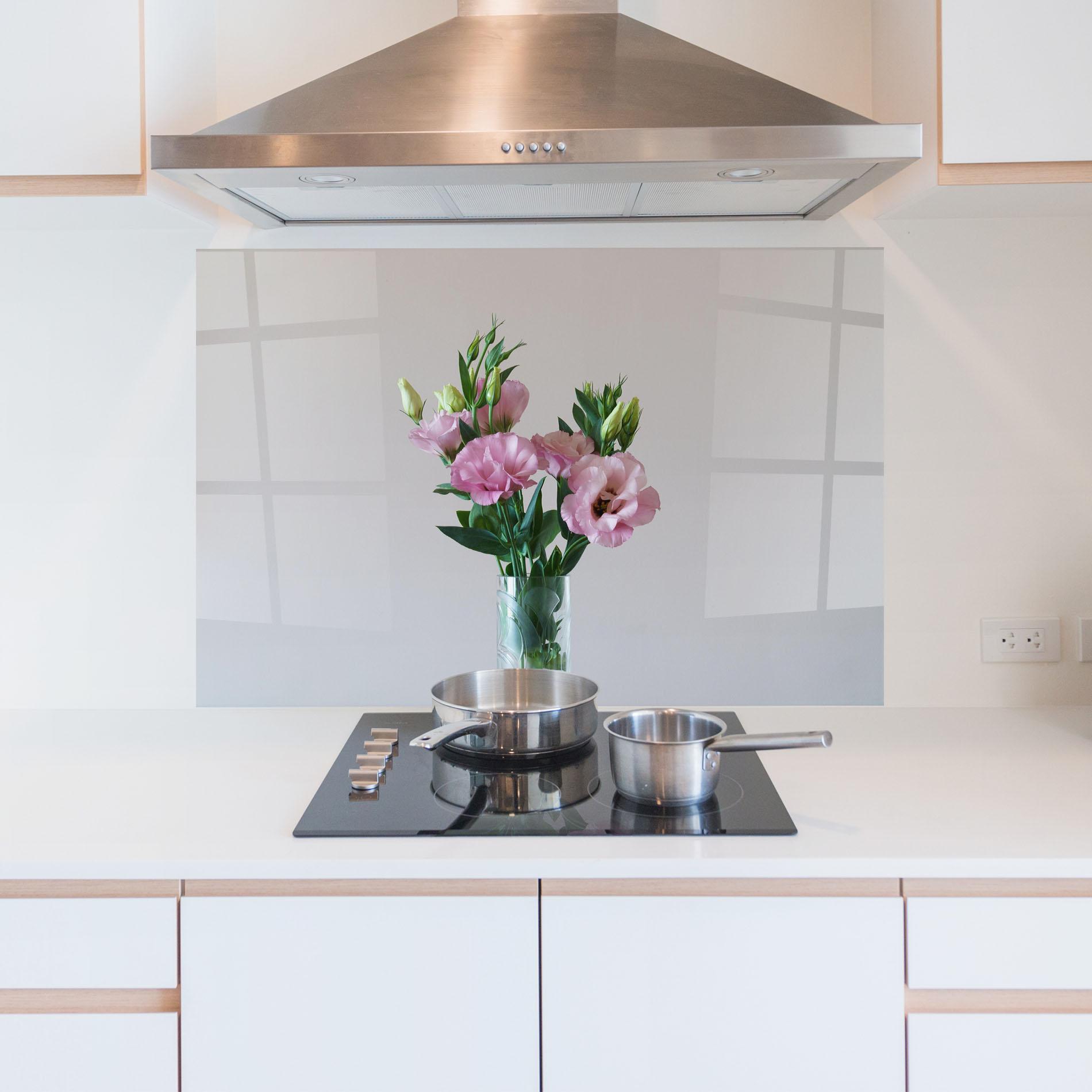 Konyhai üveg hátfal Pretty Pink Flower Vase mockup 5