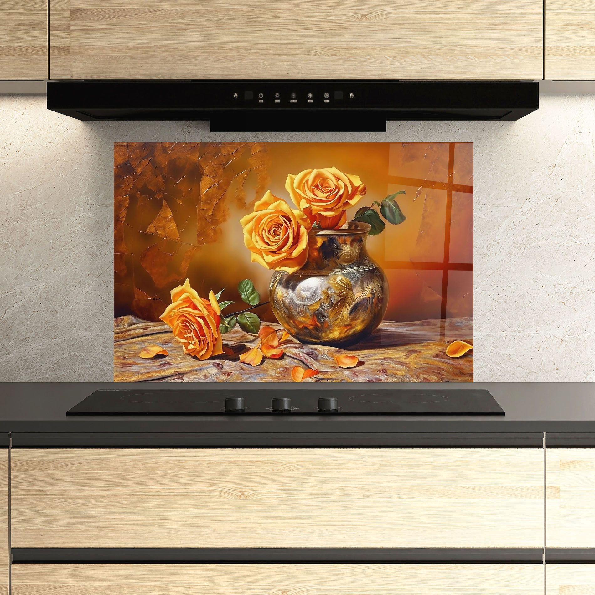 Orange Roses Vase mockup 3