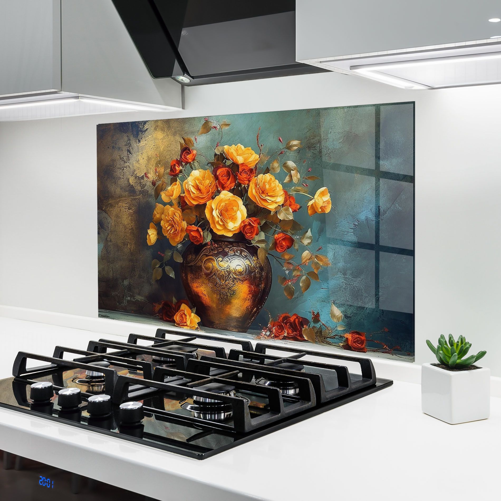 Red Orange Flower Vase mockup 6