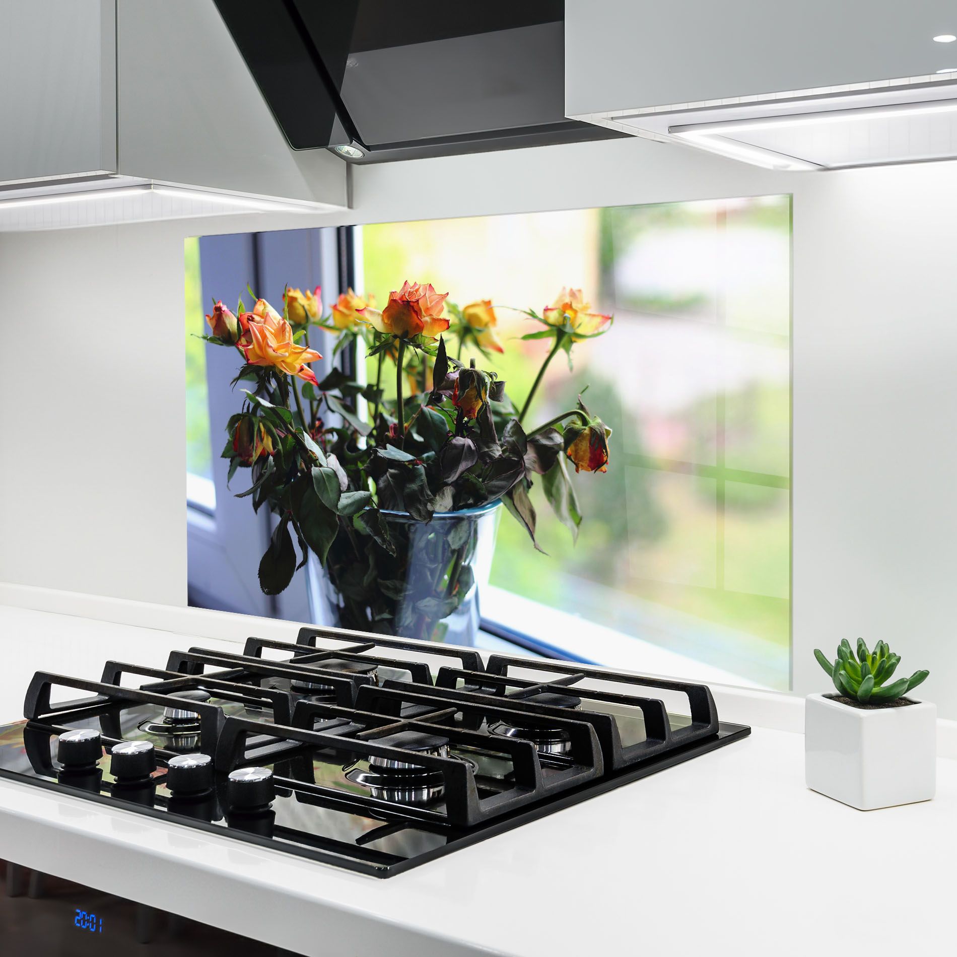 Red Yellow Rose Vase mockup 6