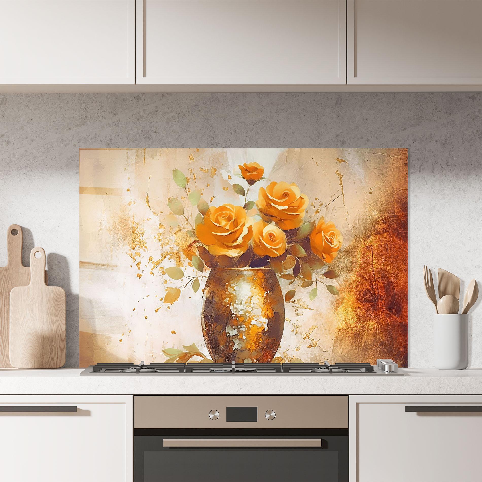 Konyhai üveg hátfal Brown Vase Art mockup 7