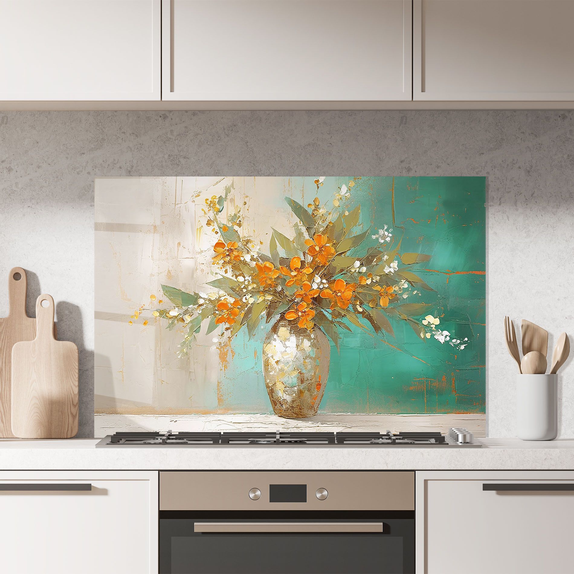 Grey Vase Orange mockup 7
